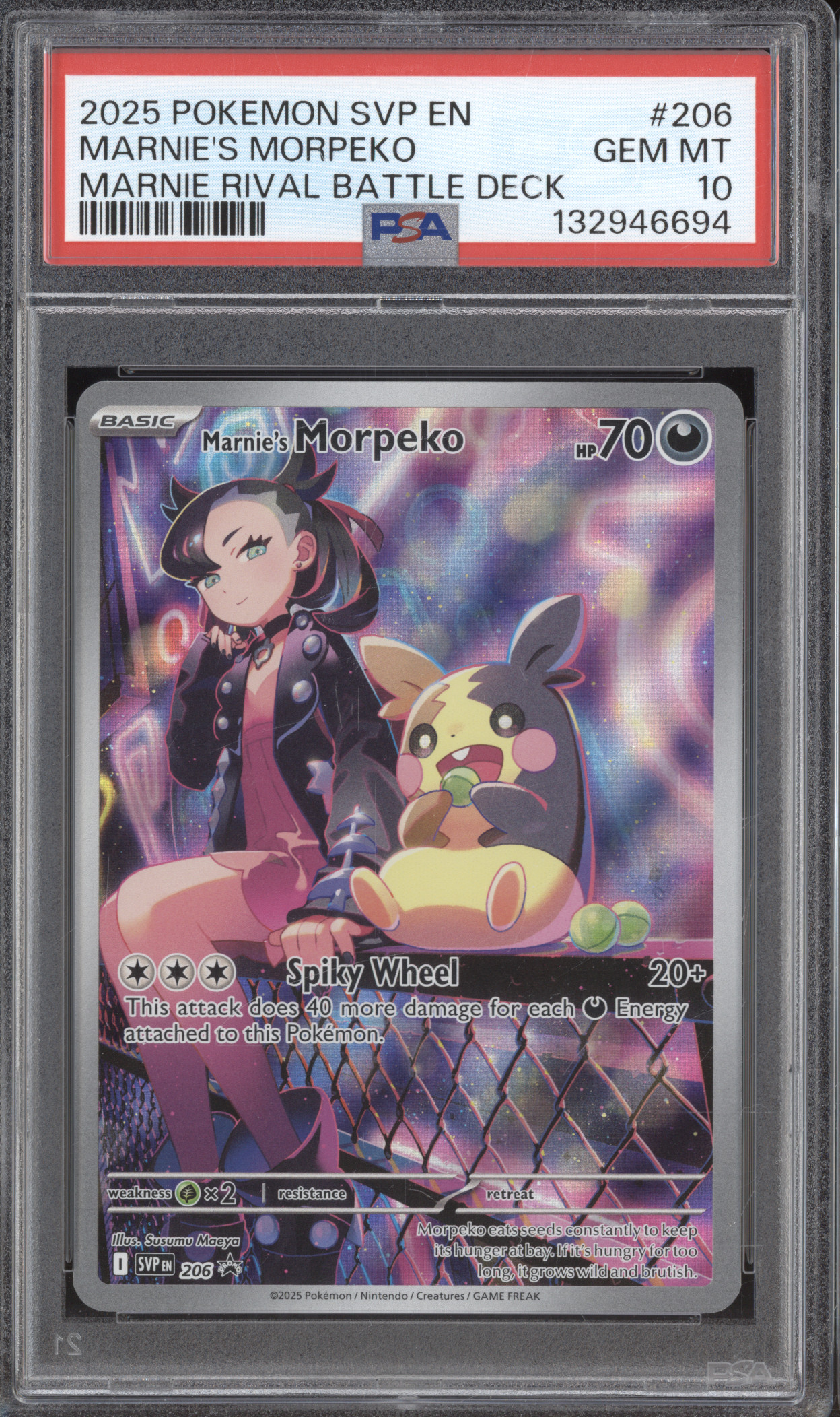 2025 Pokémon SVP #206 Marnie's Morpeko — front