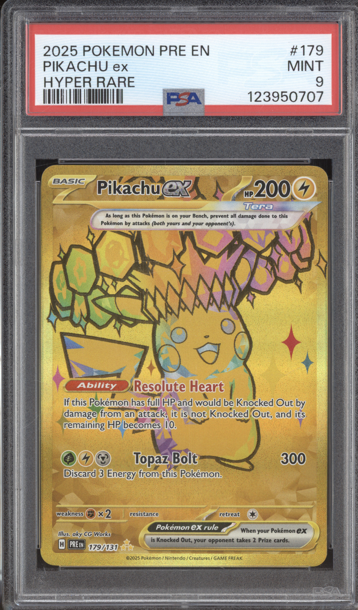 2025 Pokémon Pre EN Prismatic Evolutions #179 Pikachu ex — front