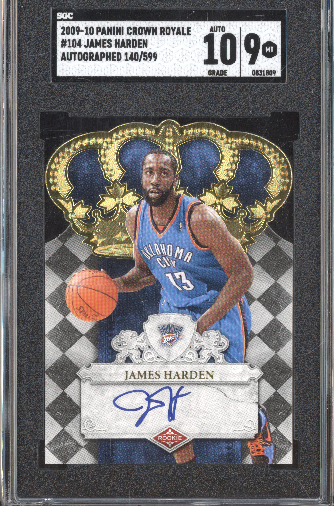 2009-10 Panini Crown Royale #104 James Harden — front