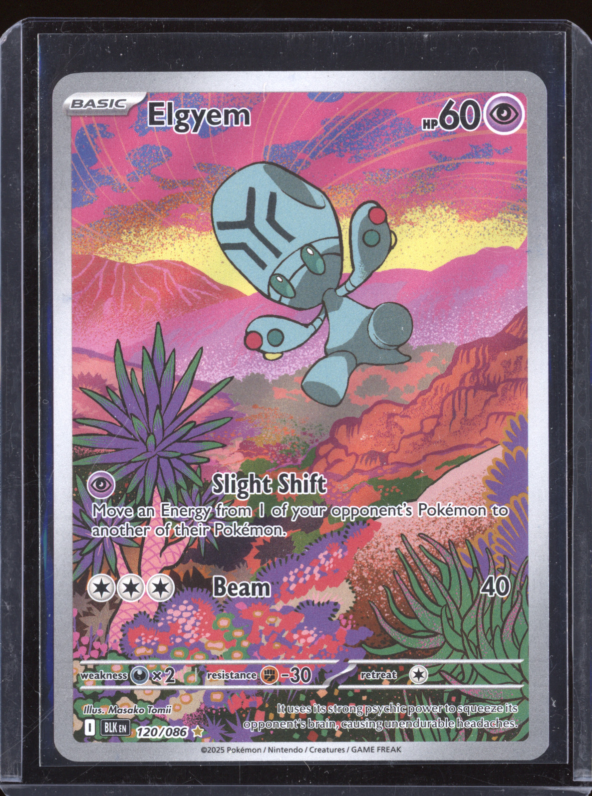 2025 Pokémon Scarlet & Violet Black Bolt #120 Elgyem — front