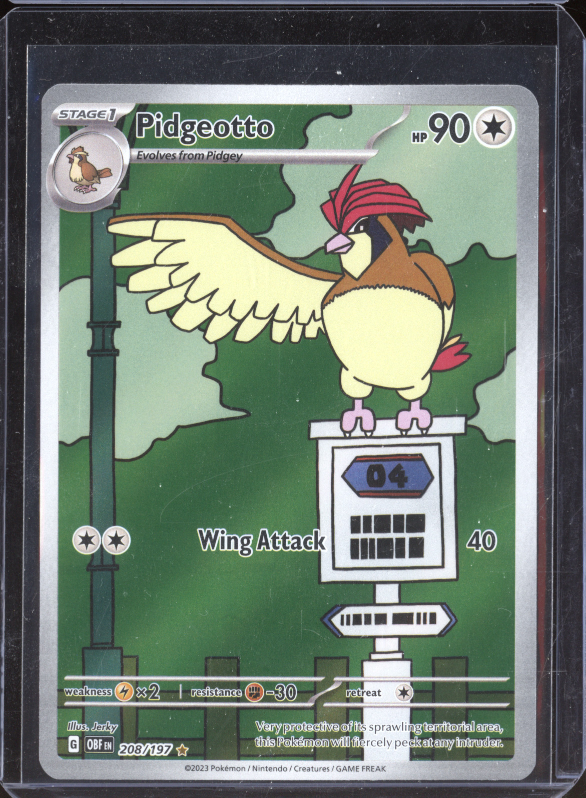 2023 Pokémon Obsidian Flames #208 Pidgeotto — front
