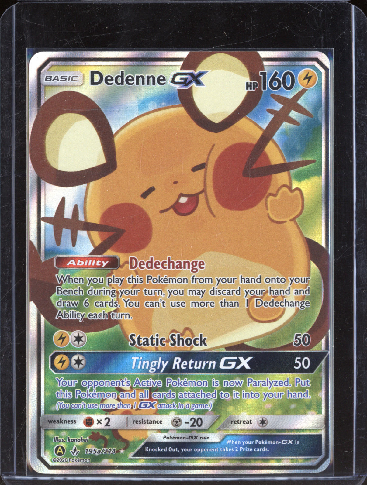 2020 Pokémon #195a Dedenne GX — front