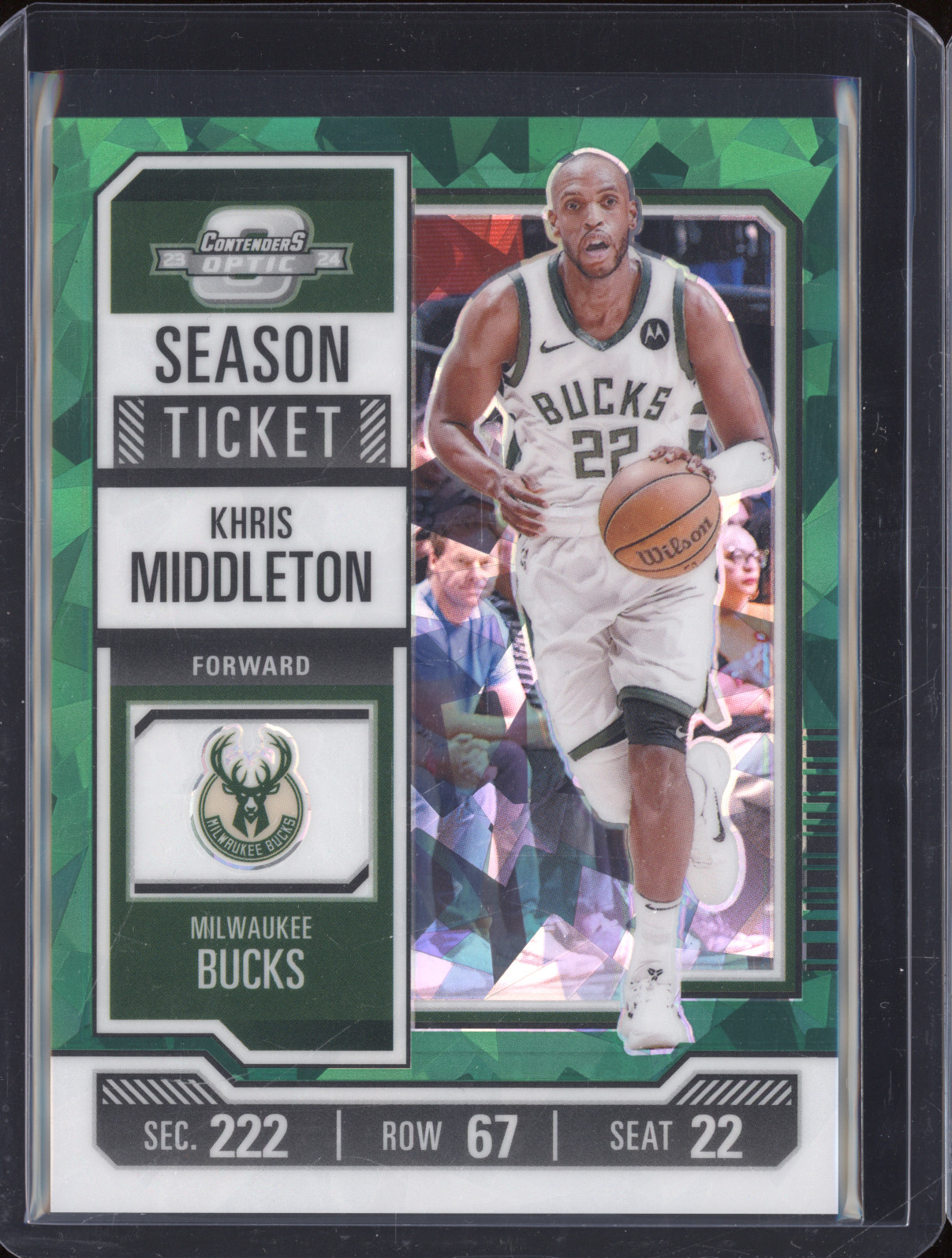 2023-24 Panini Contenders Optic Season Ticket #7 Khris Middleton — front