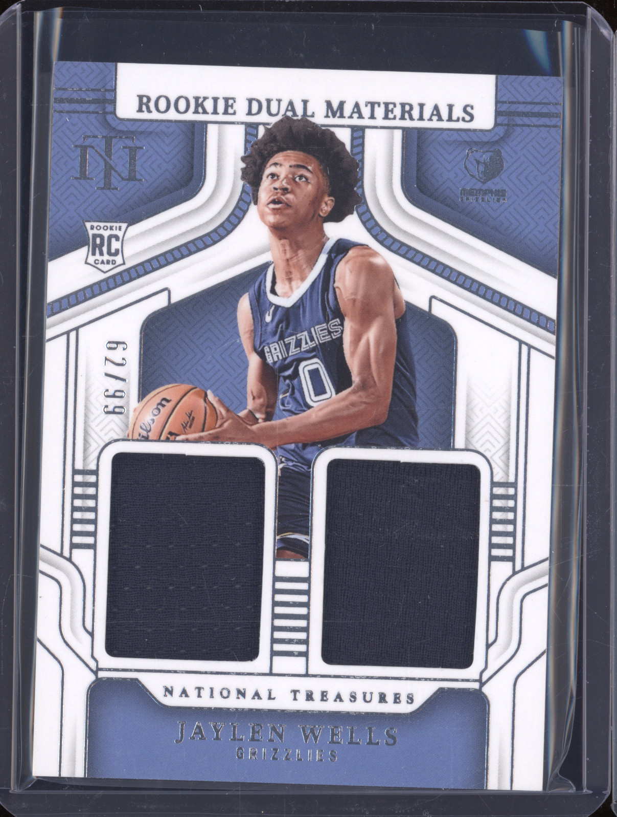 2024-25 Panini National Treasures Rookie Dual Materials #RM-JWE Jaylen Wells — front