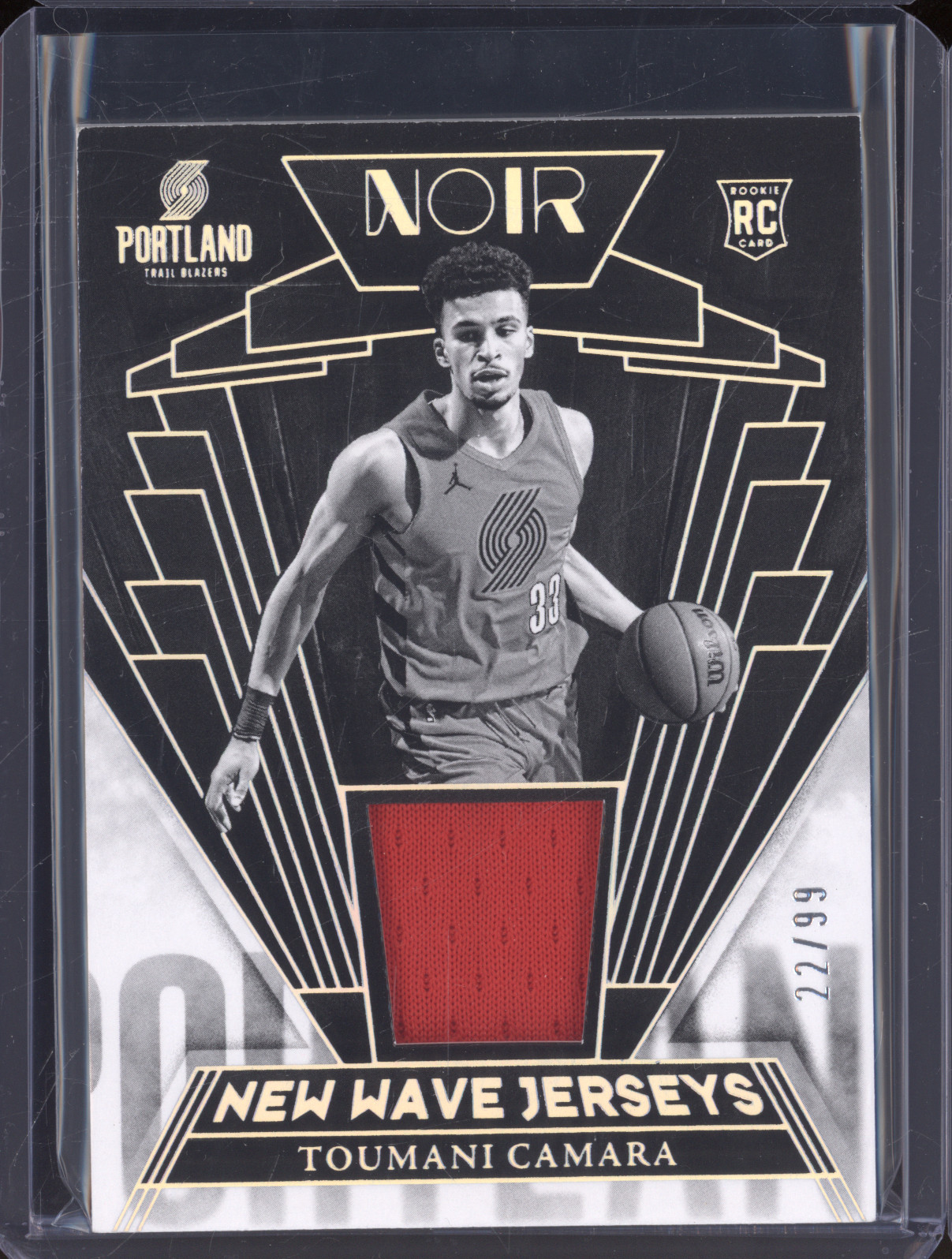 2023-24 Panini Noir New Wave Jerseys #Toumani Camara — front