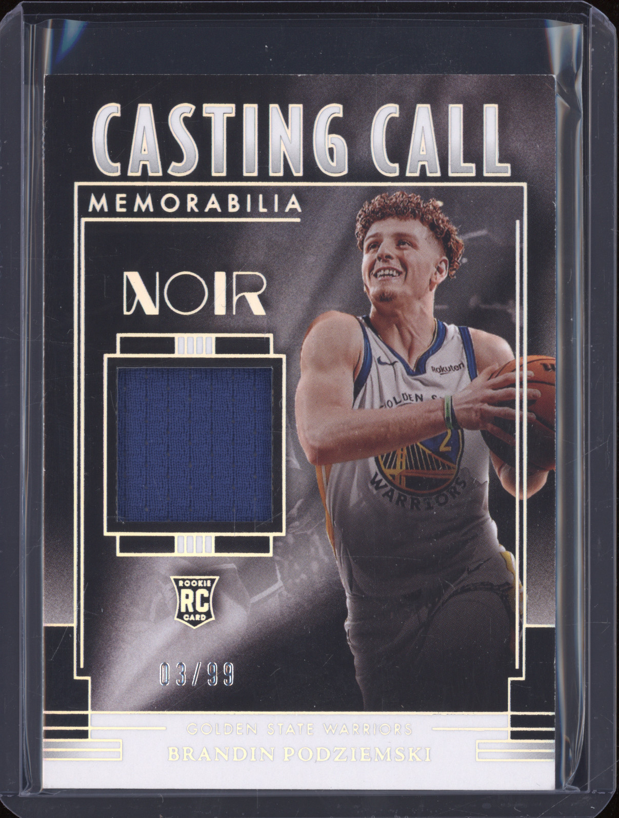 2023-24 Panini Noir Casting Call Memorabilia #CCM-BP Brandin Podziemski — front