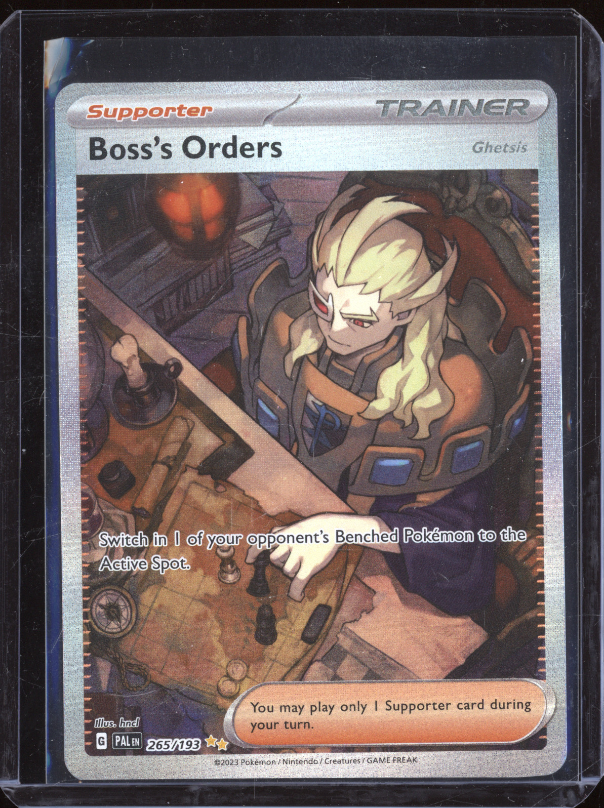 2023 Pokémon Paldea Evolved #265 Boss's Orders — front