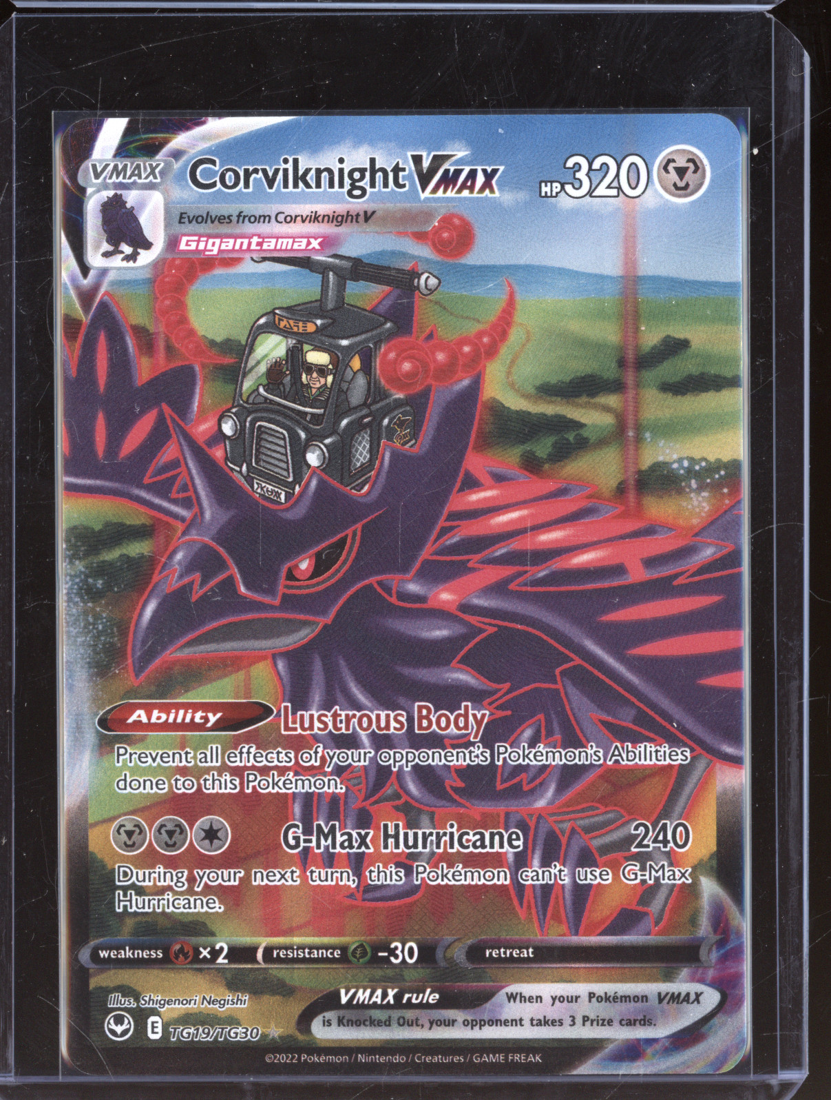 2022 Pokemon Sword & Shield Silver Tempest #TG19 Corviknight VMAX — front