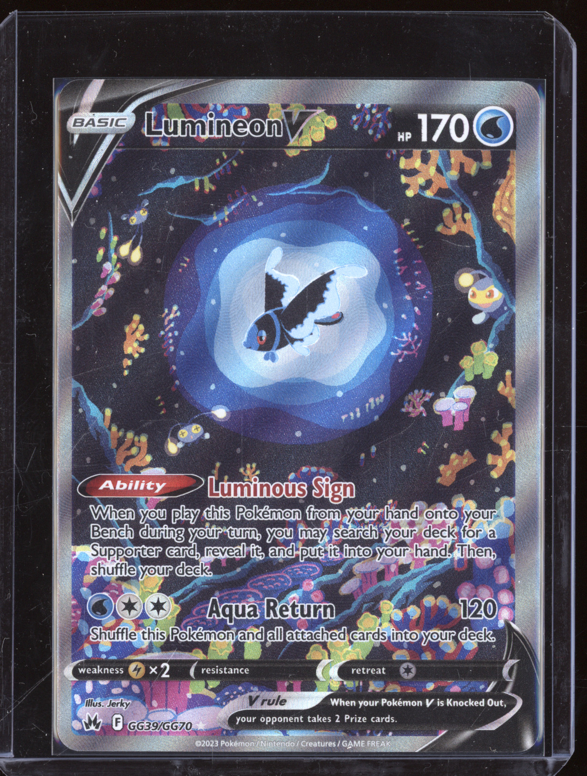 2023 Pokemon Sword & Shield Crown Zenith #GG39 Lumineon V — front
