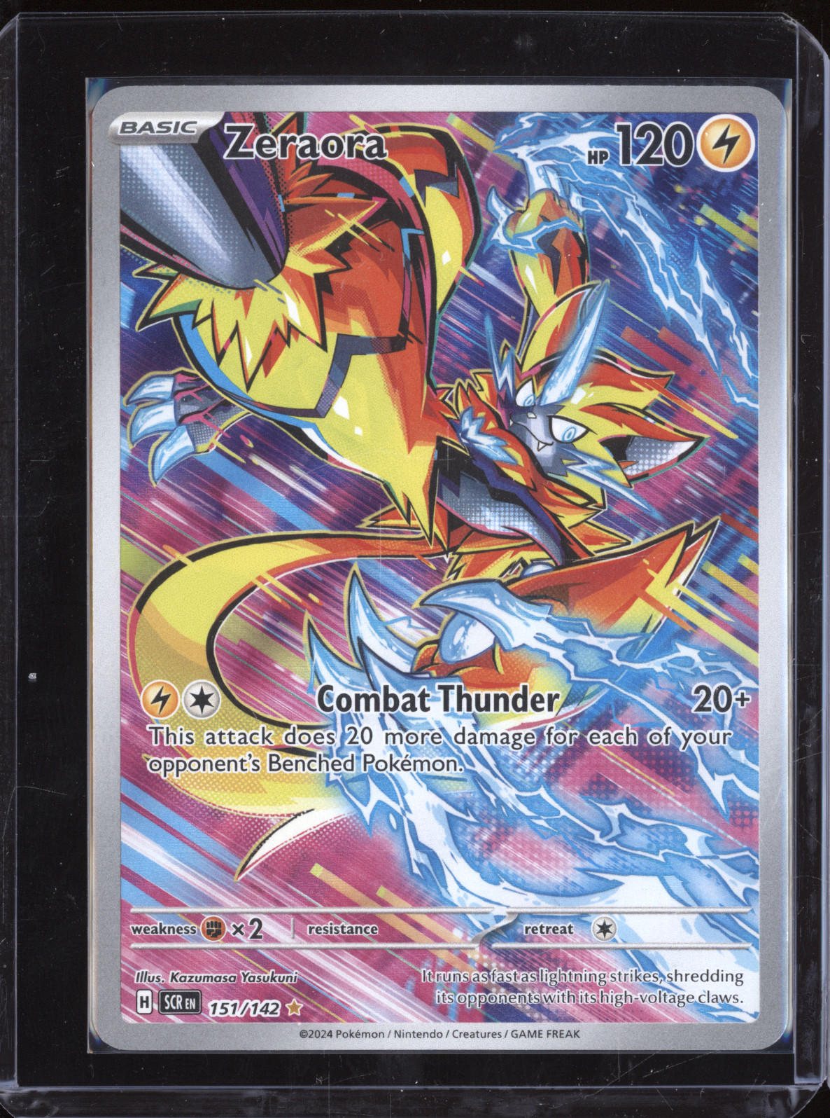 2024 Pokémon TCG Scarlet & Violet Stellar Crown #151/142 Zeraora — front