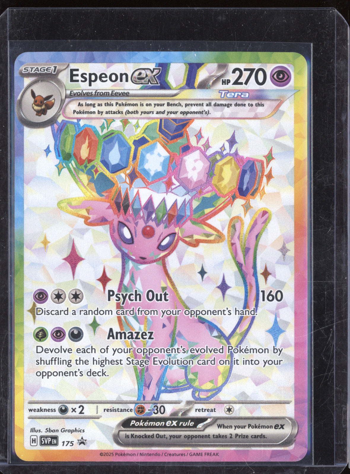 2025 Pokémon Scarlet & Violet #175 Espeon ex — front