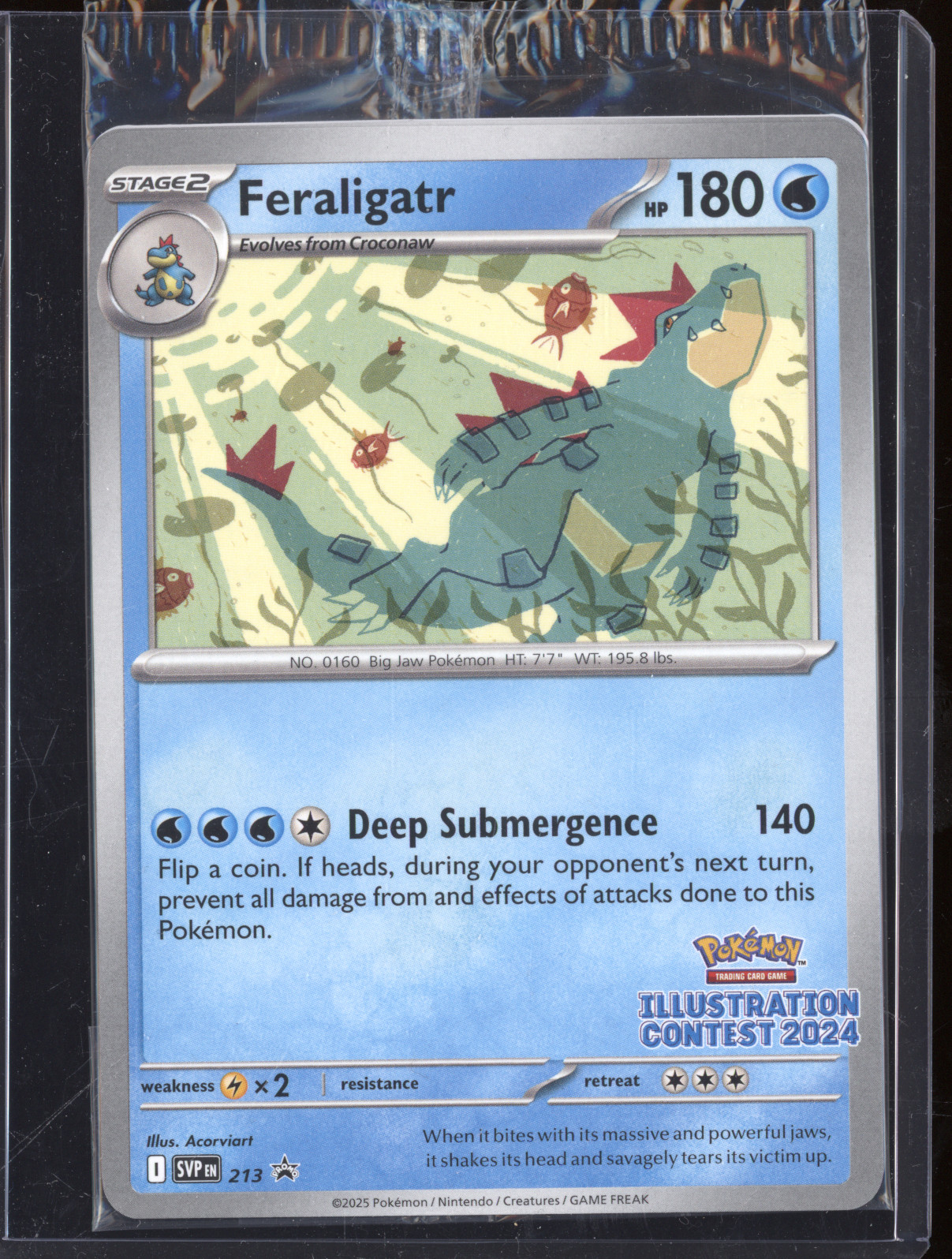 2025 Pokémon SV: Scarlet & Violet Promo #213 Feraligatr Illustration Contest 2024 — front