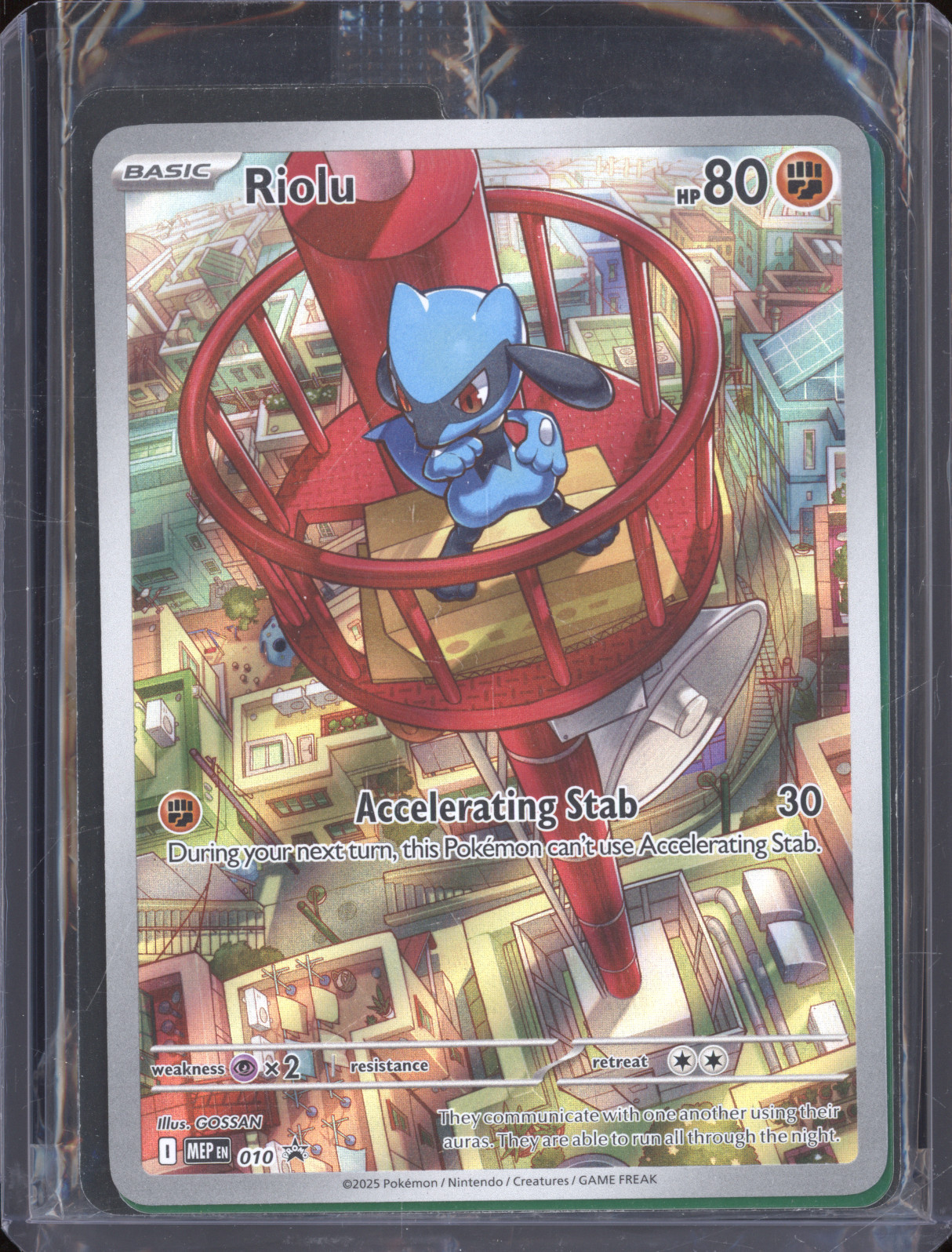 2025 Pokemon Mega Evolutions Black Star Promo #010 Riolu — front