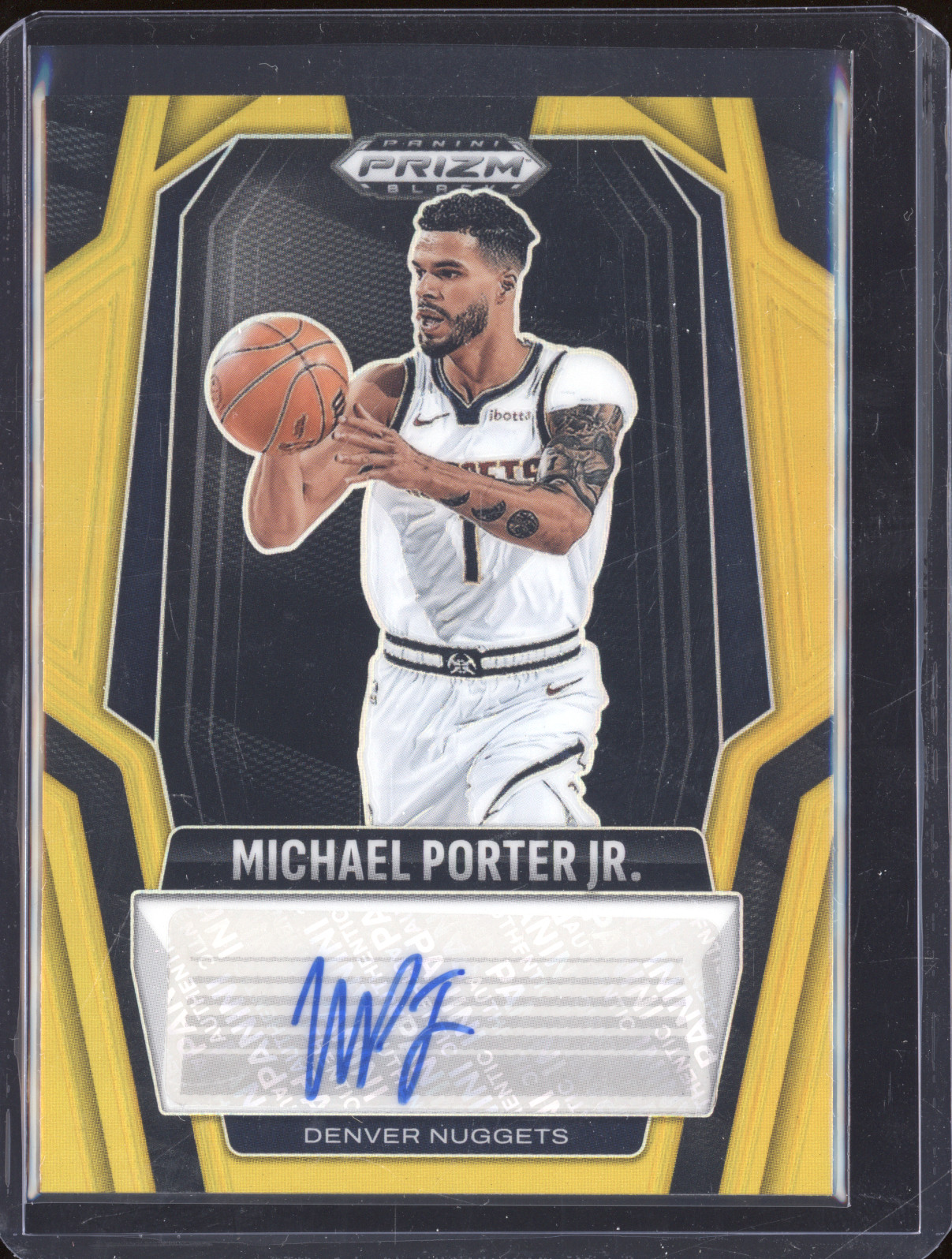 2024-25 Panini Prizm Black Signatures #SIG-MPJ Michael Porter Jr. — front