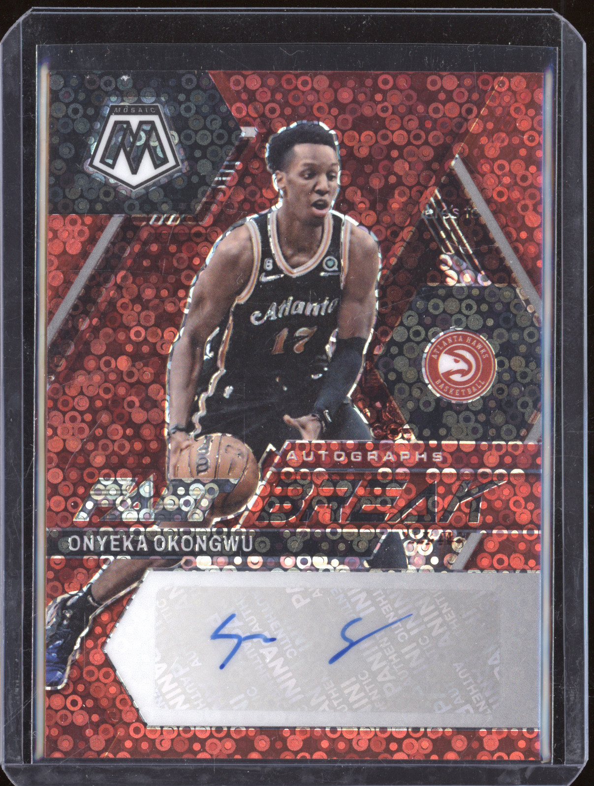 2022-23 Panini Mosaic #FB-OKO Onyeka Okongwu Fast Break Autographs — front