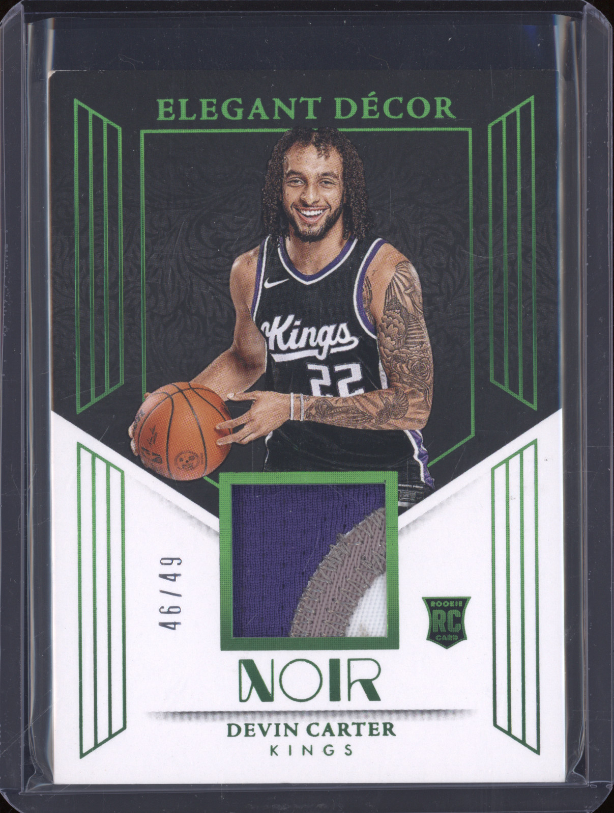 2024-25 Panini Noir Elegant Decor #EDR-DEV Devin Carter — front