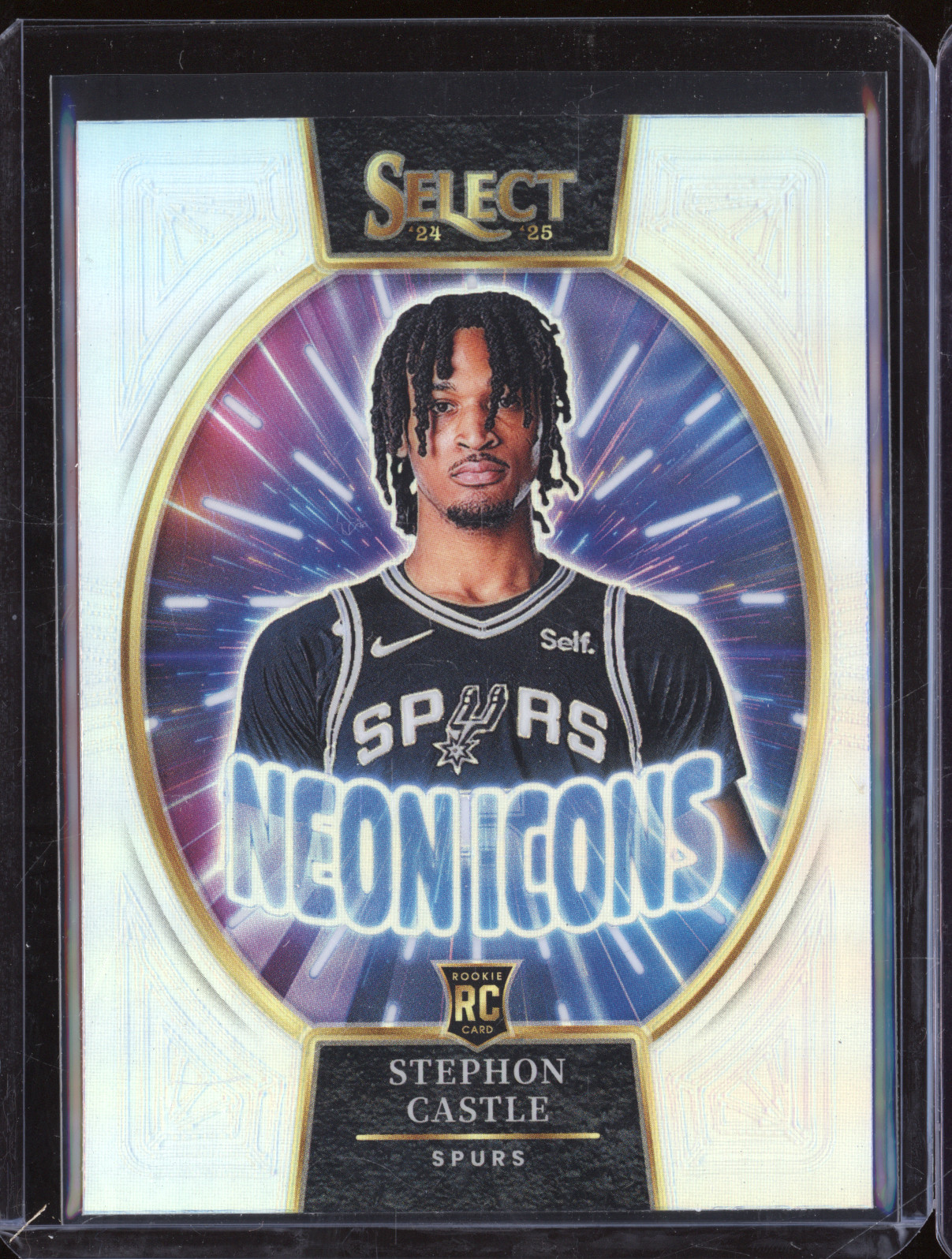 2024-25 Panini Select #3 Stephon Castle Neon Icons Rookie — front