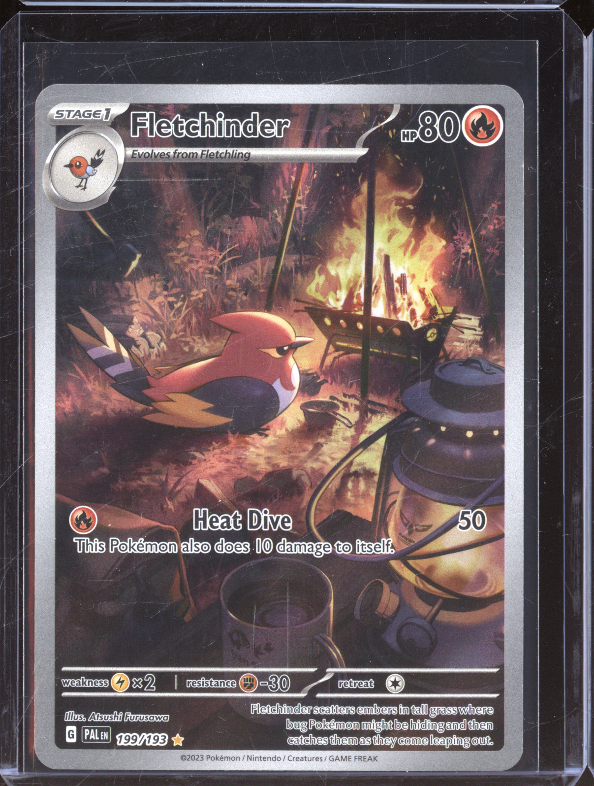 2023 Pokemon Paldea Evolved #199 Fletchinder — front