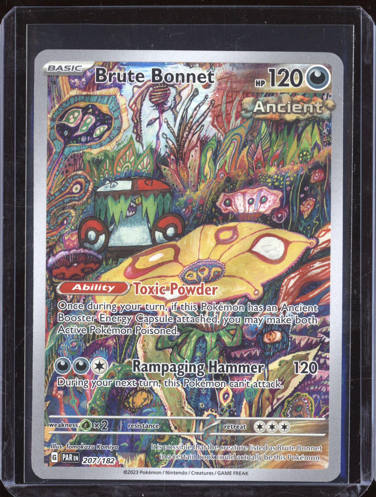 2023 Pokemon Paradox Rift Illustration Rare #207 Brute Bonnet — front