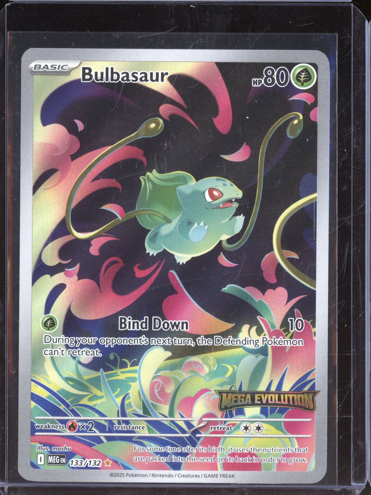 2025 Pokemon Mega Evolutions #133 Bulbasaur Illustration Rare — front