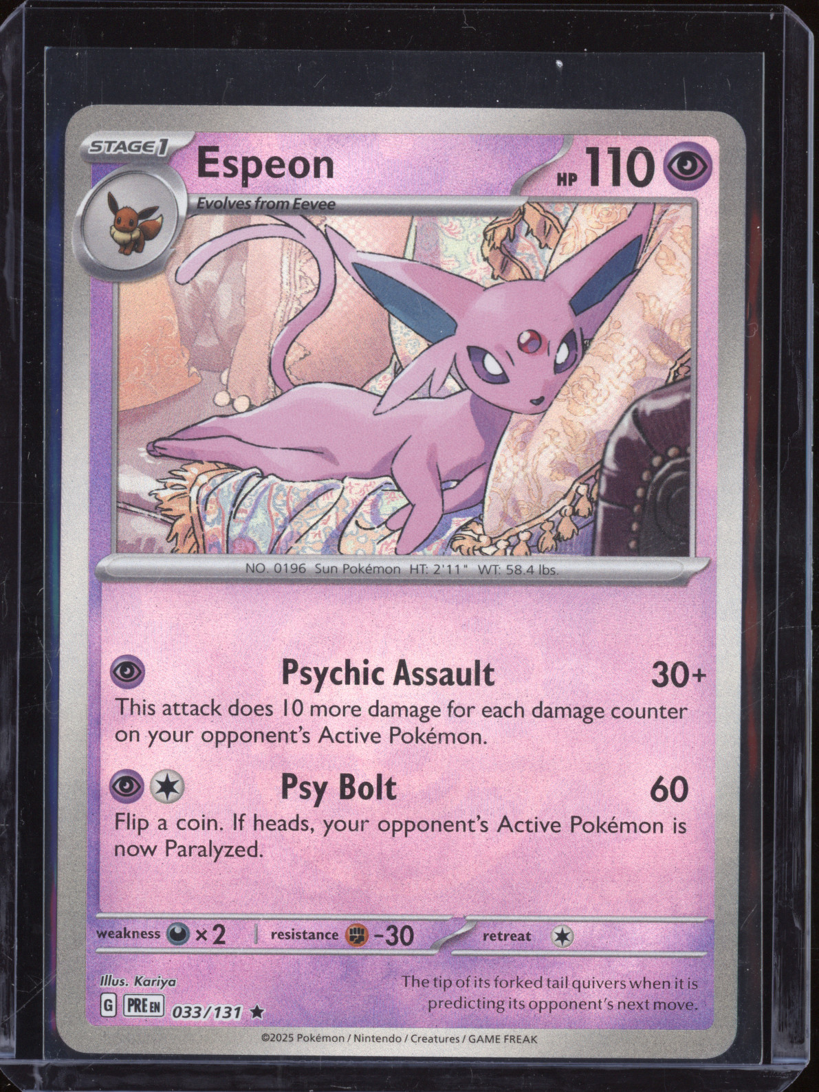 2025 Pokémon #033 Espeon — front