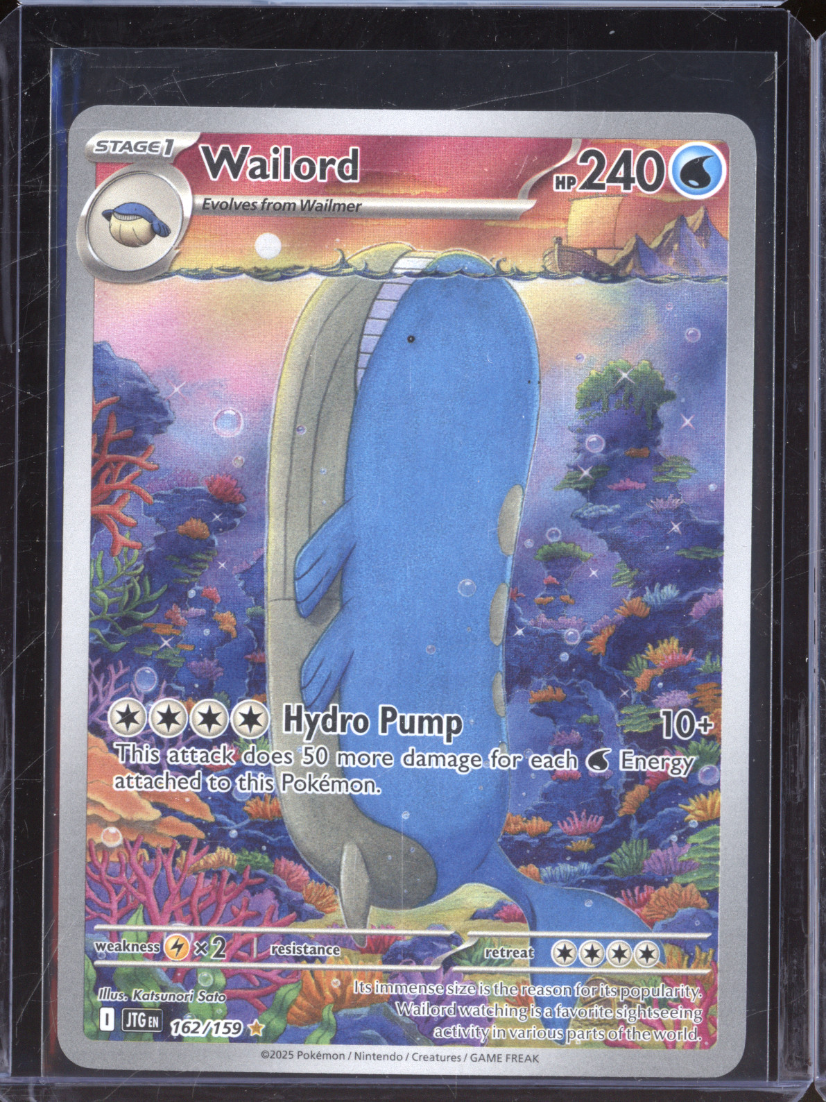 2025 Pokemon Journey Together #162 Wailord Illustration Rare — front