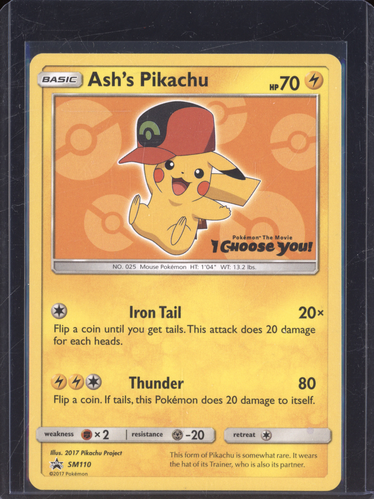 2017 Pokémon SM110 Ash's Pikachu — front