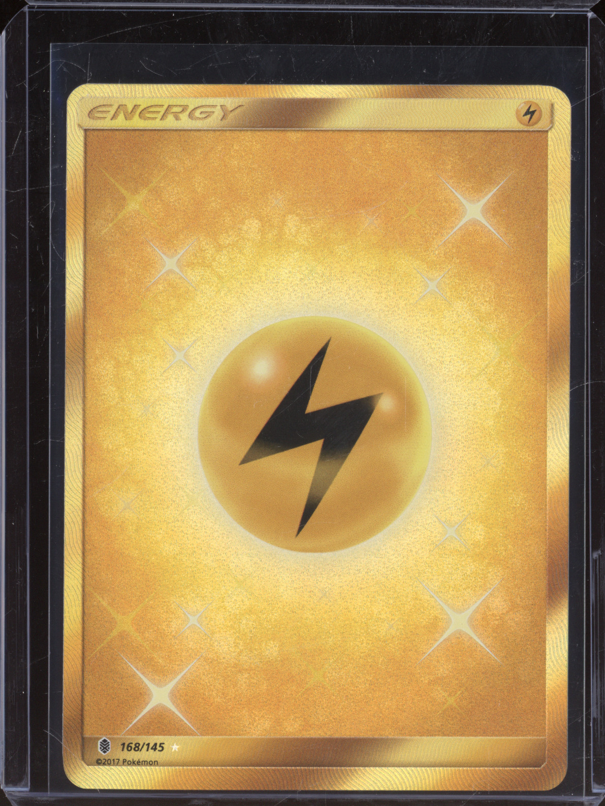 2017 Pokémon Guardians Rising #168 Lightning Energy Secret Rare — front