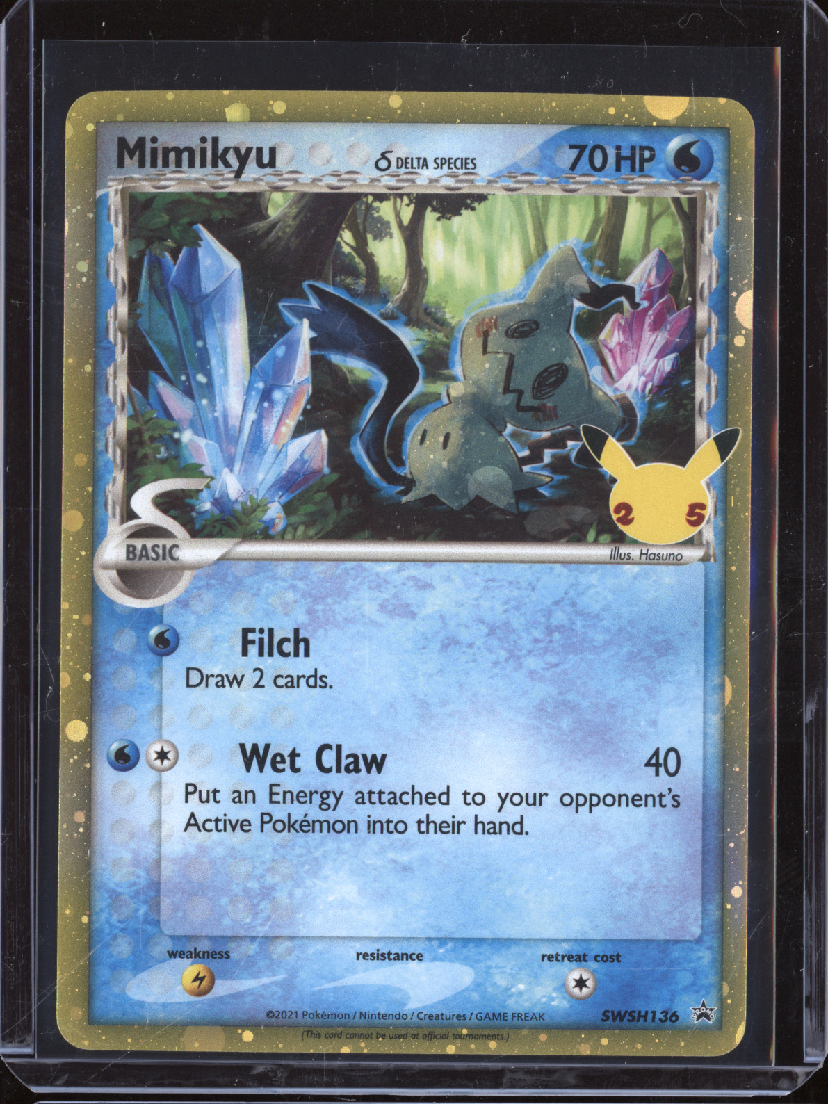 2021 Pokemon SWSH136 Mimikyu Delta Species — front