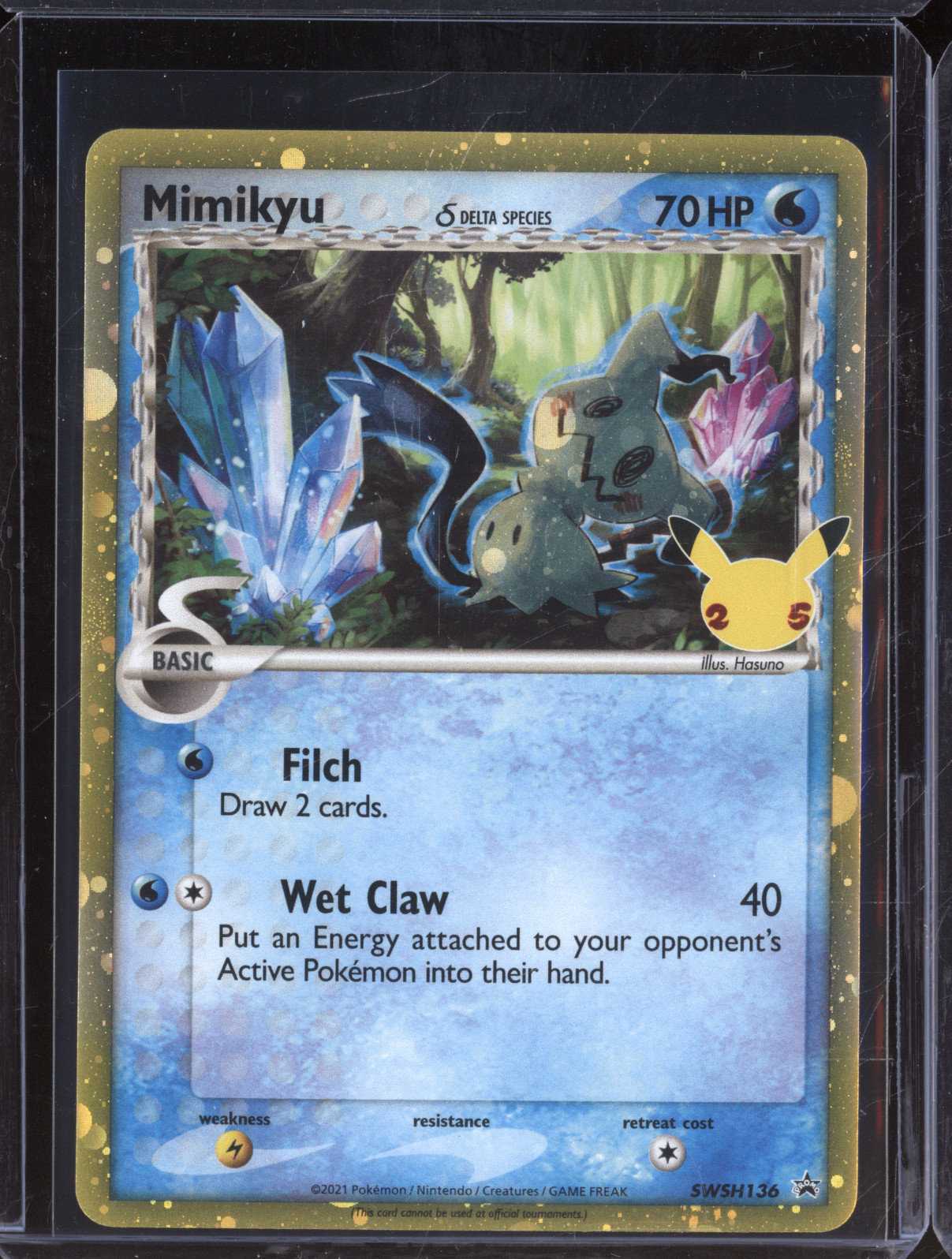 2021 Pokemon Celebrations #SWSH136 Mimikyu Delta Species — front