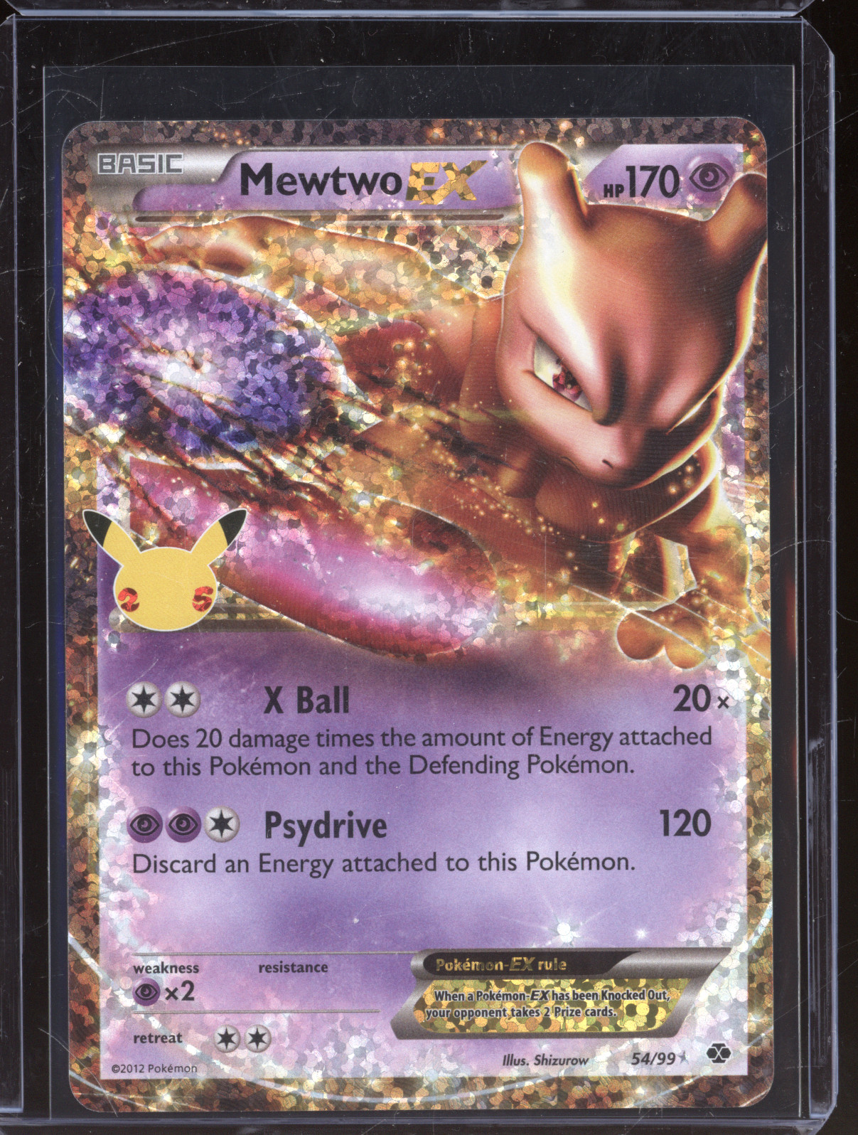 2012 Pokémon Celebrations: Classic Collection #54 Mewtwo EX — front