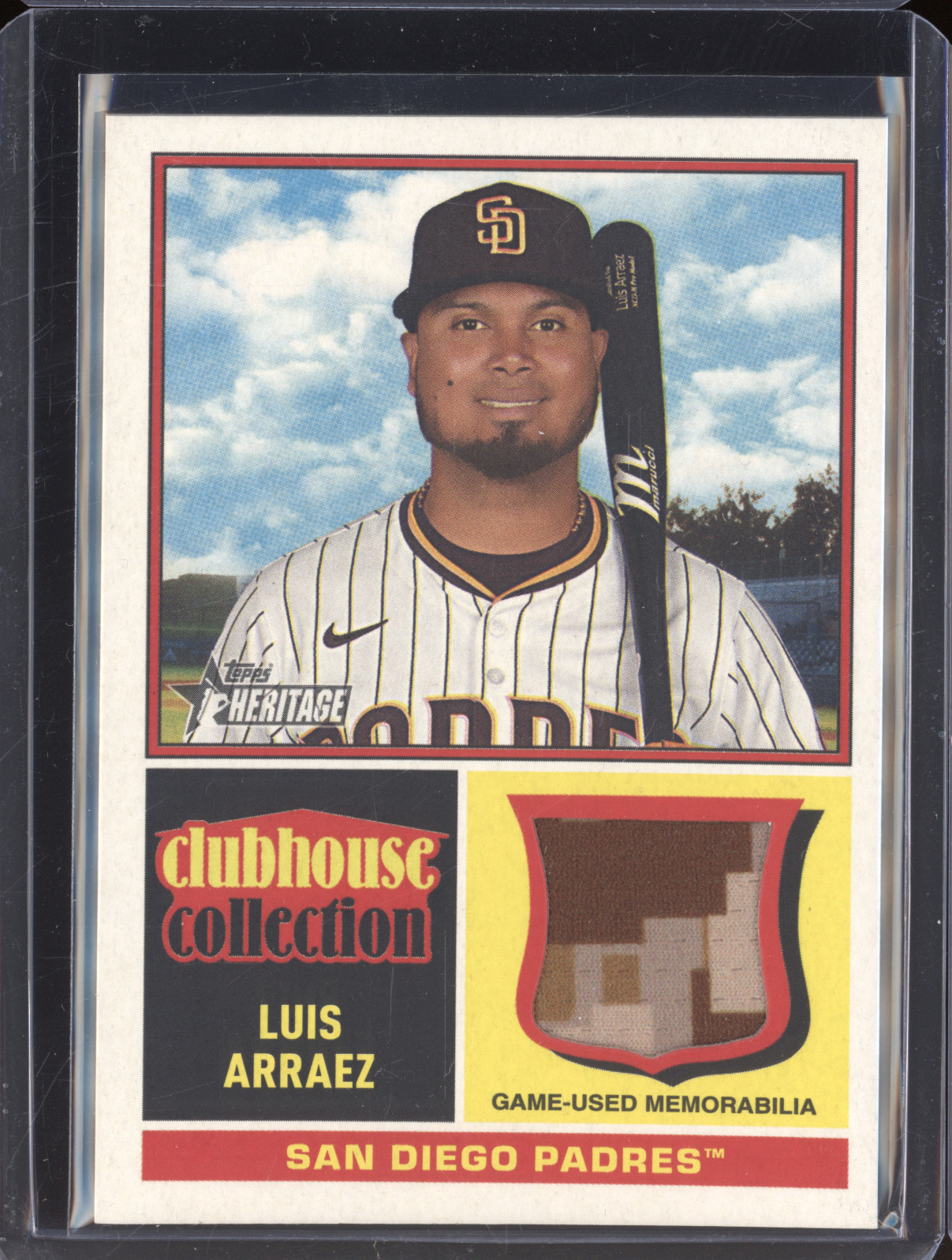2025 Topps Heritage High Number Clubhouse Collection Relic #CCR-LA Luis Arraez — front
