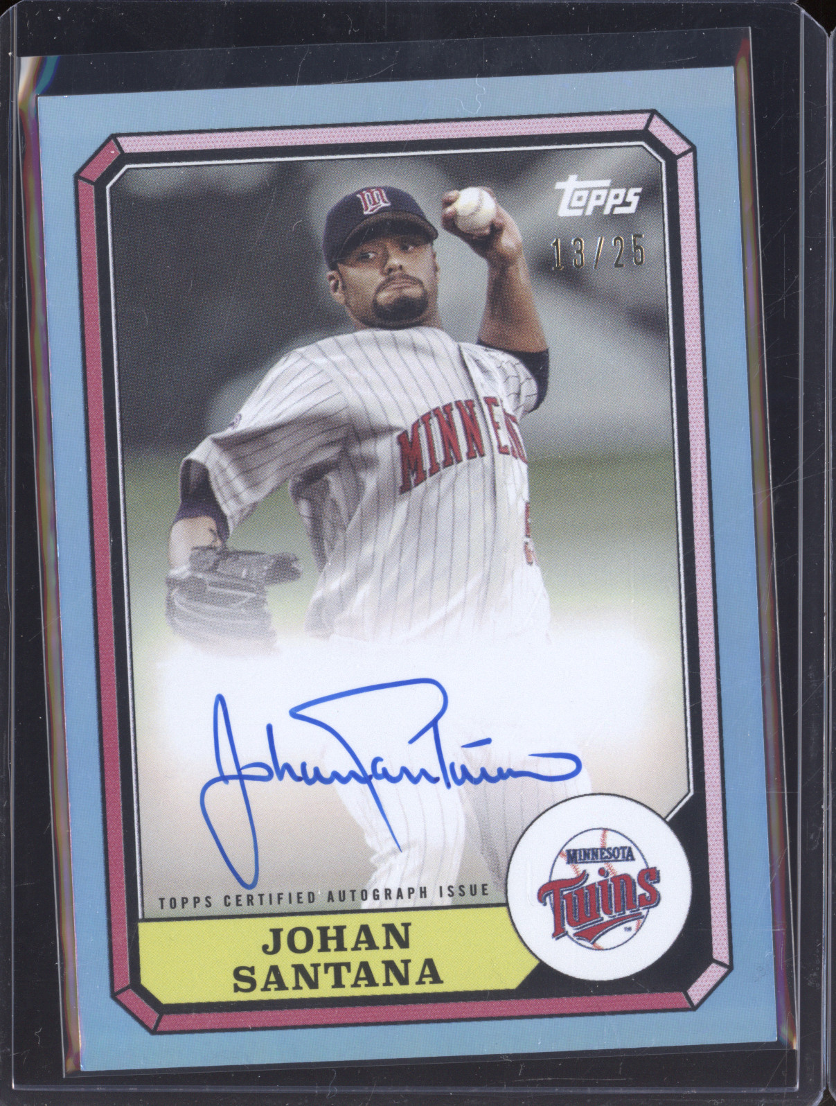 2025 Topps Archives #87BBA-JSA Johan Santana Boardwalk & Baseball Auto — front