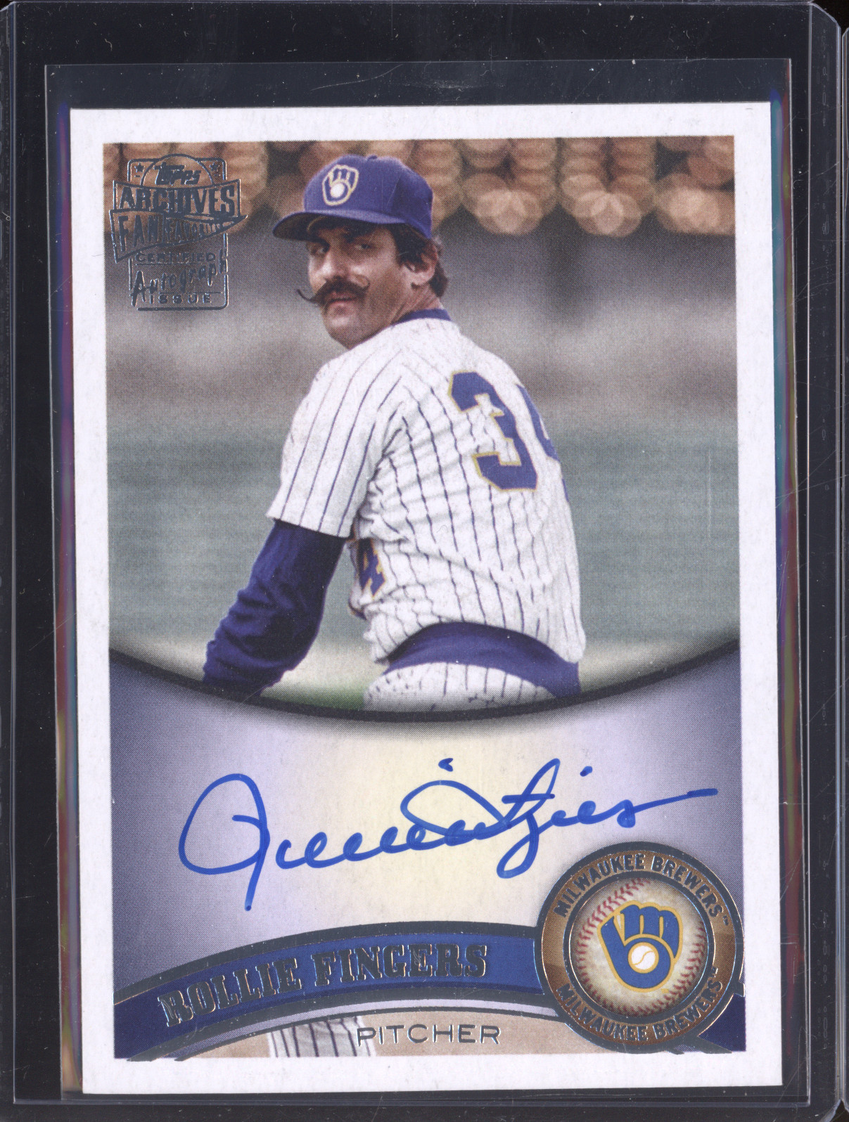 2025 Topps Archives #11FFA-RF Rollie Fingers Milwaukee Brewers Fan Favorites Auto — front