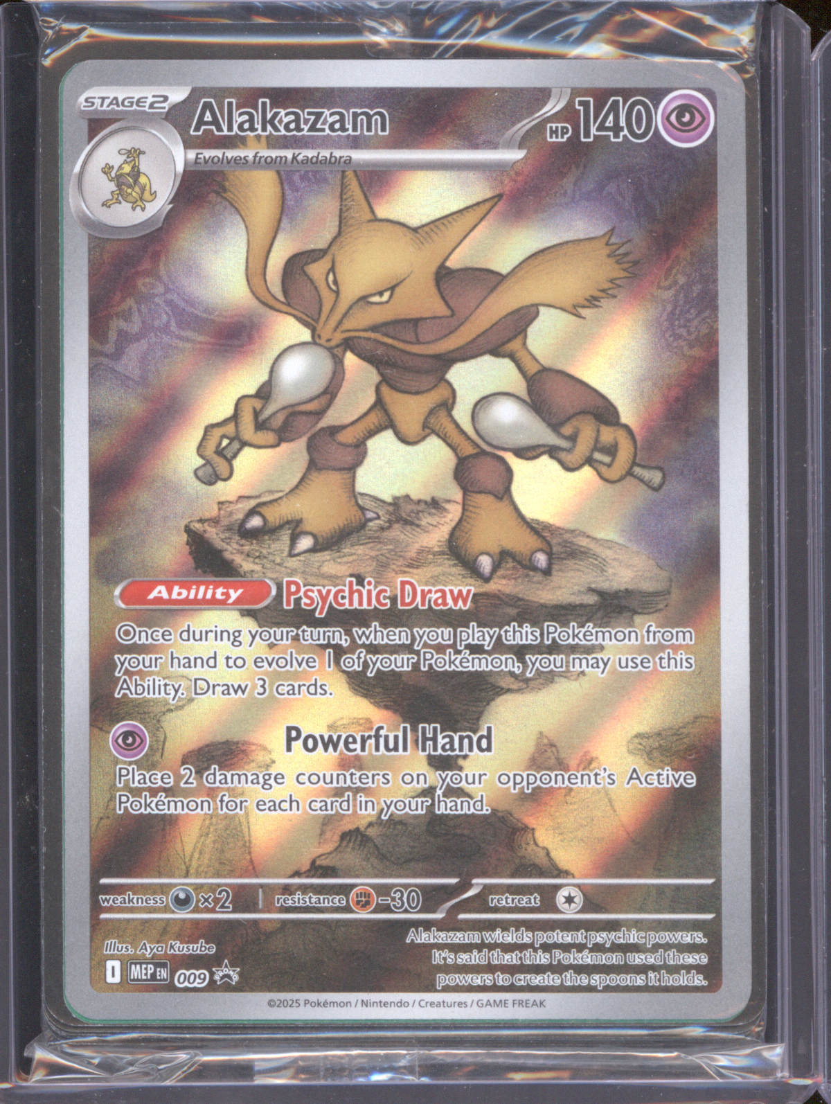 2025 Pokemon Center #009 Alakazam — front