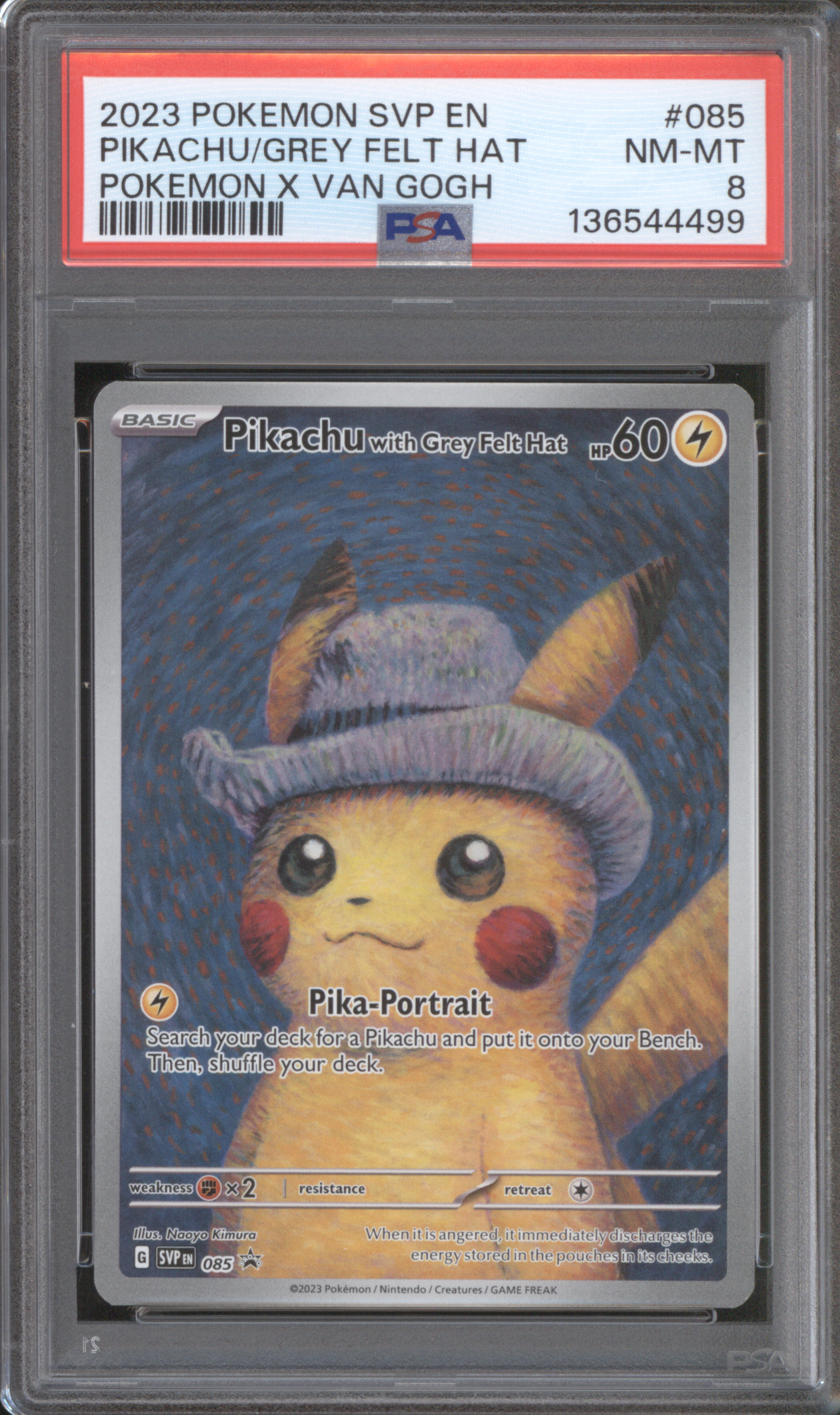 2023 Pokemon SVP #085 Pikachu with Grey Felt Hat — front