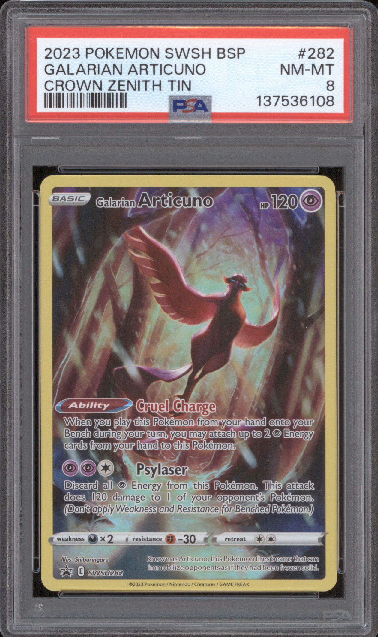 2023 Pokemon SWSH BSP #282 Galarian Articuno — front