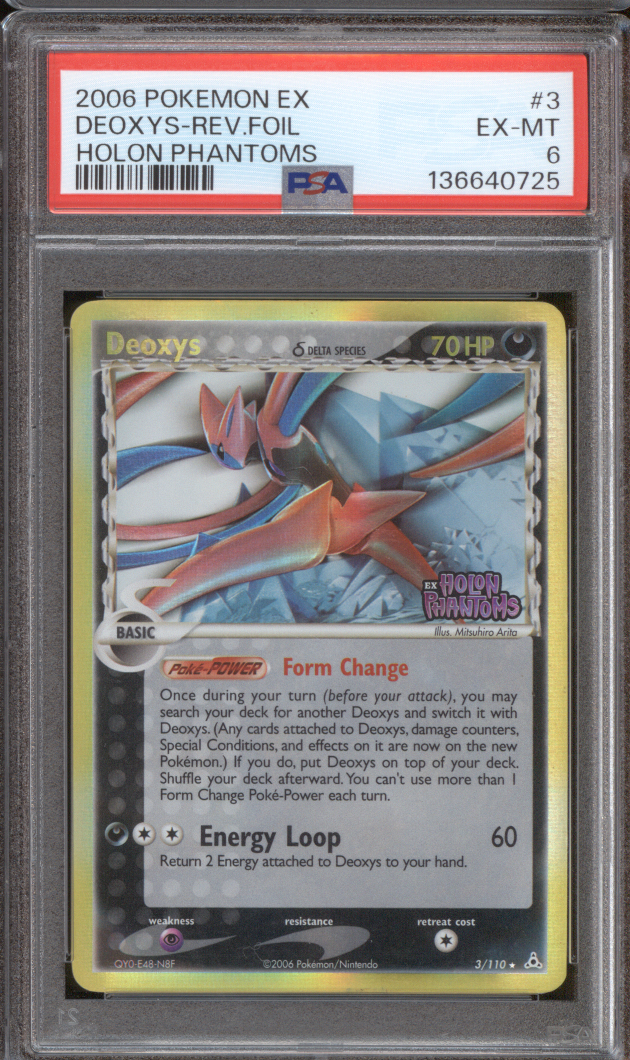 2006 Pokemon EX Holon Phantoms #3 Deoxys Reverse Holo — front