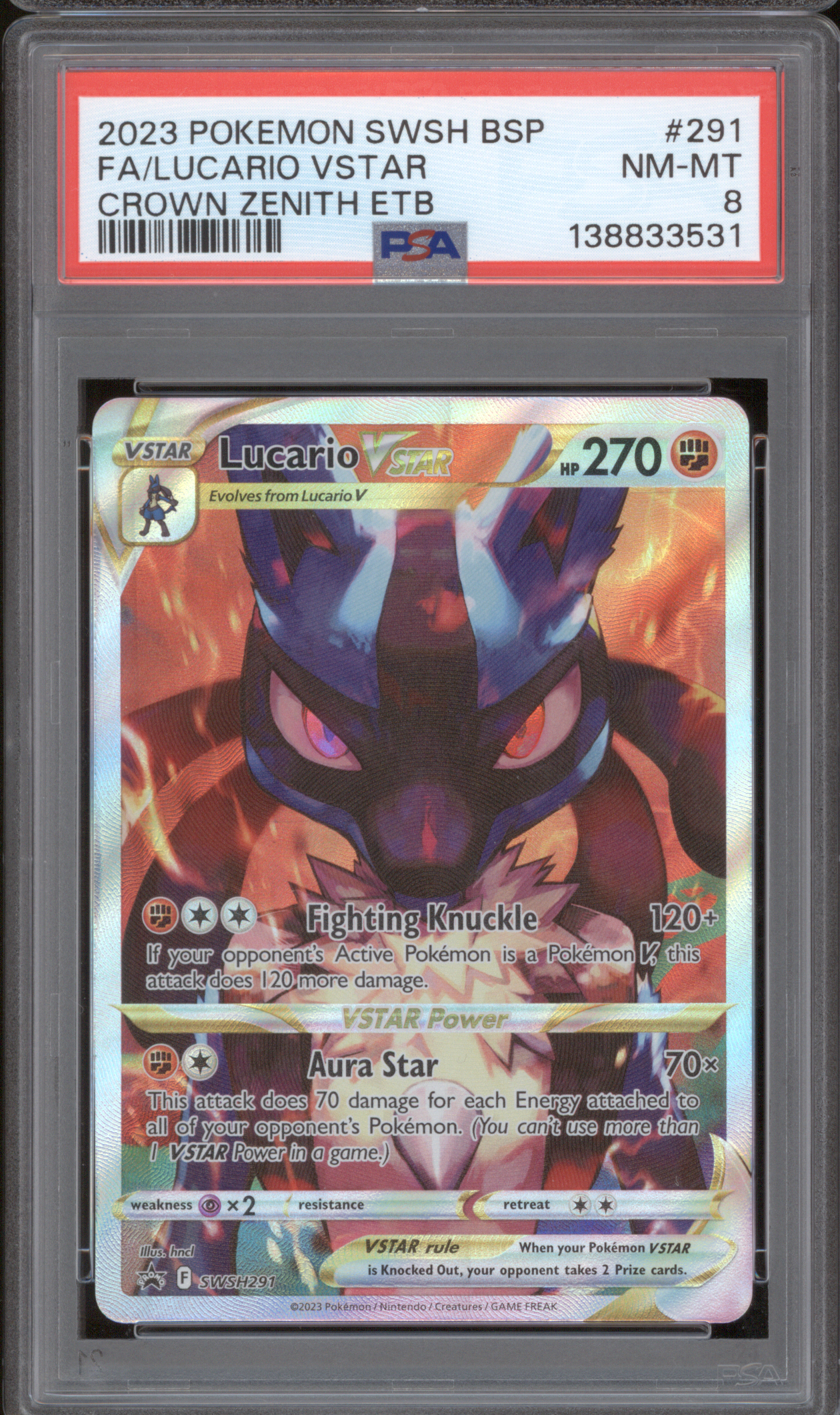 2023 Pokémon SWSH BSP #291 Lucario VSTAR — front