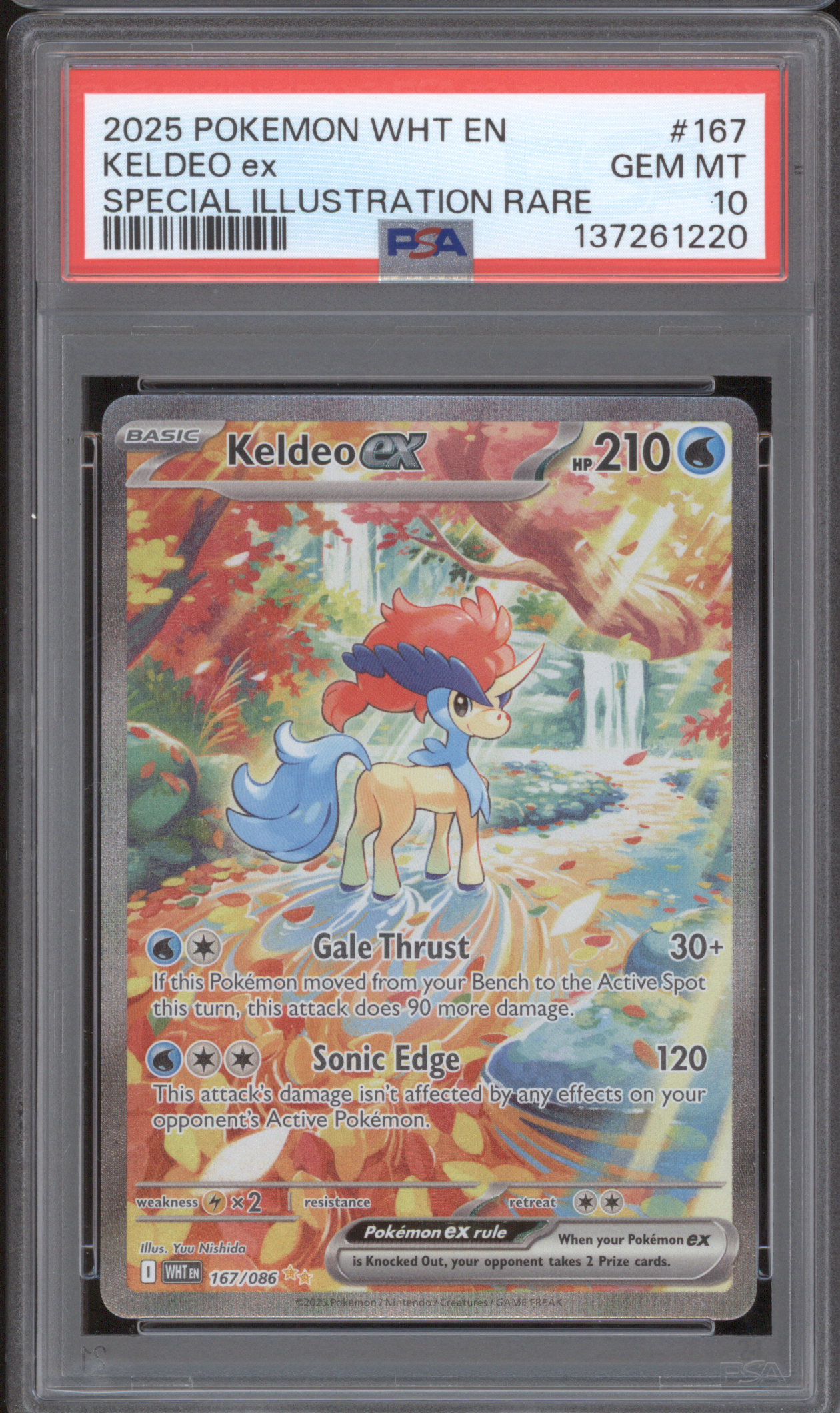 2025 Pokemon White Flare #167 Keldeo ex Special Illustration Rare — front