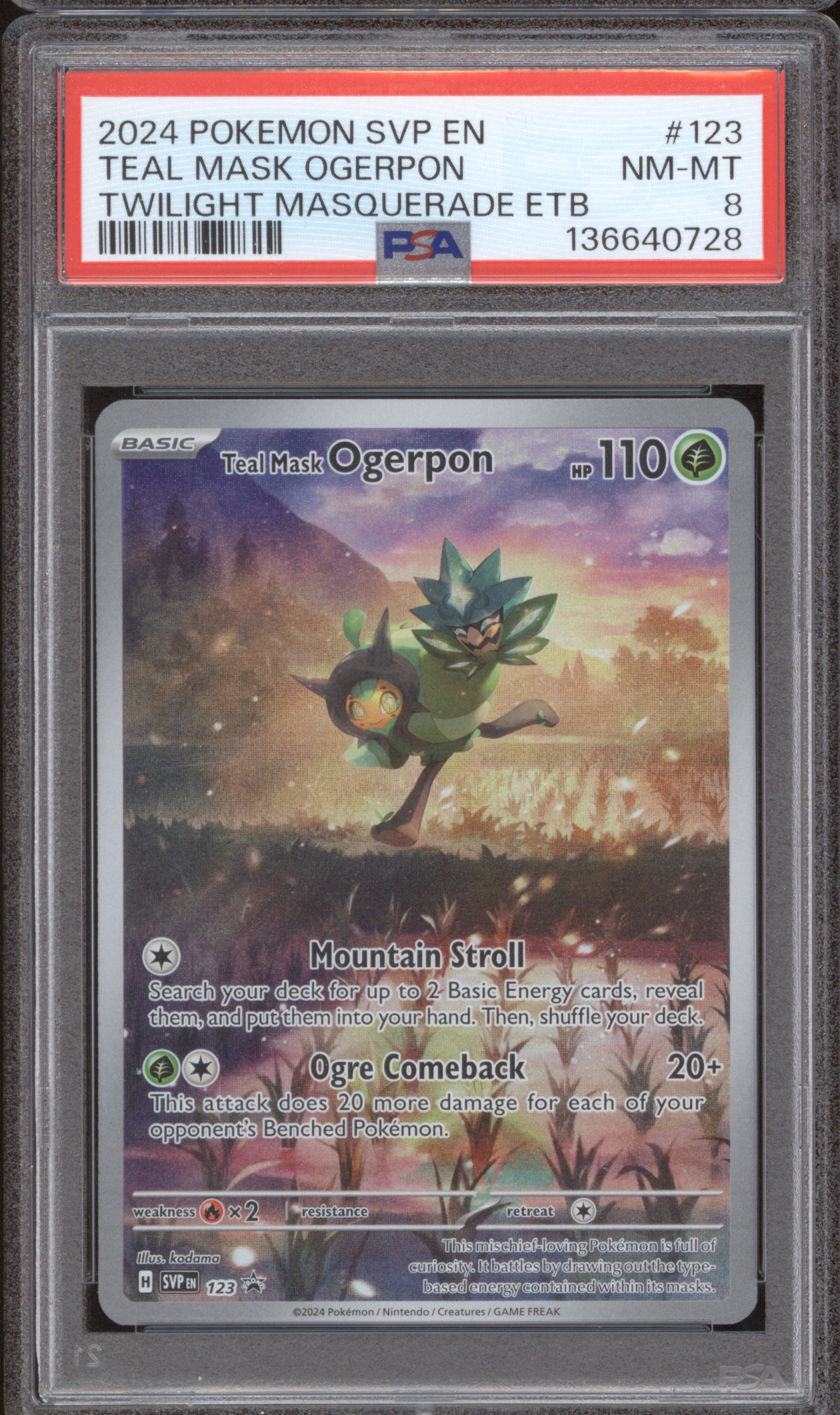 2024 Pokémon SVP #123 Teal Mask Ogerpon — front