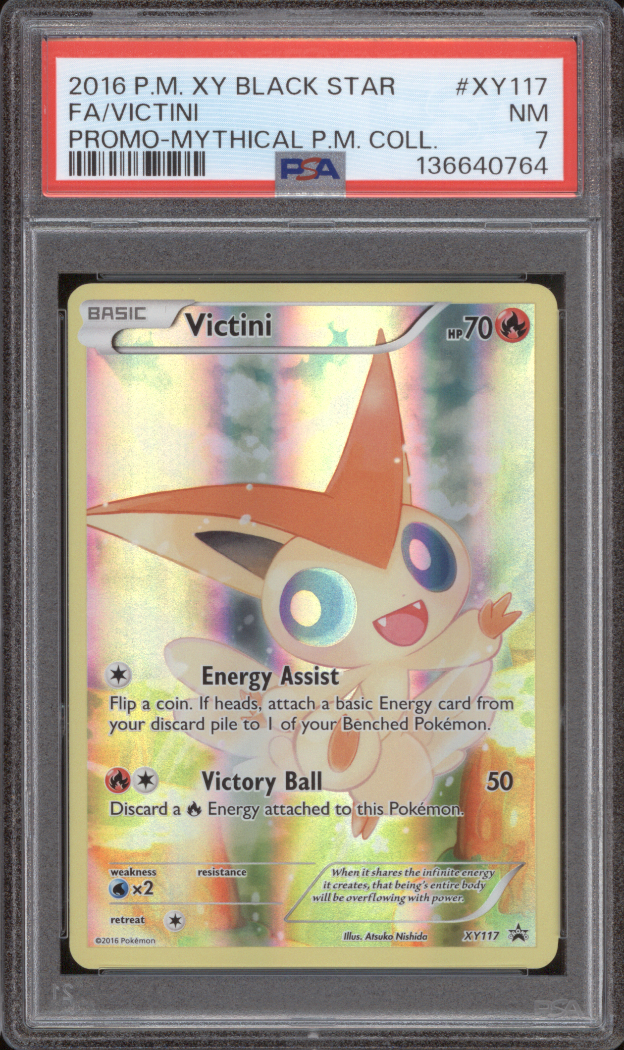 2016 Pokémon XY Black Star Promo #XY117 Victini — front