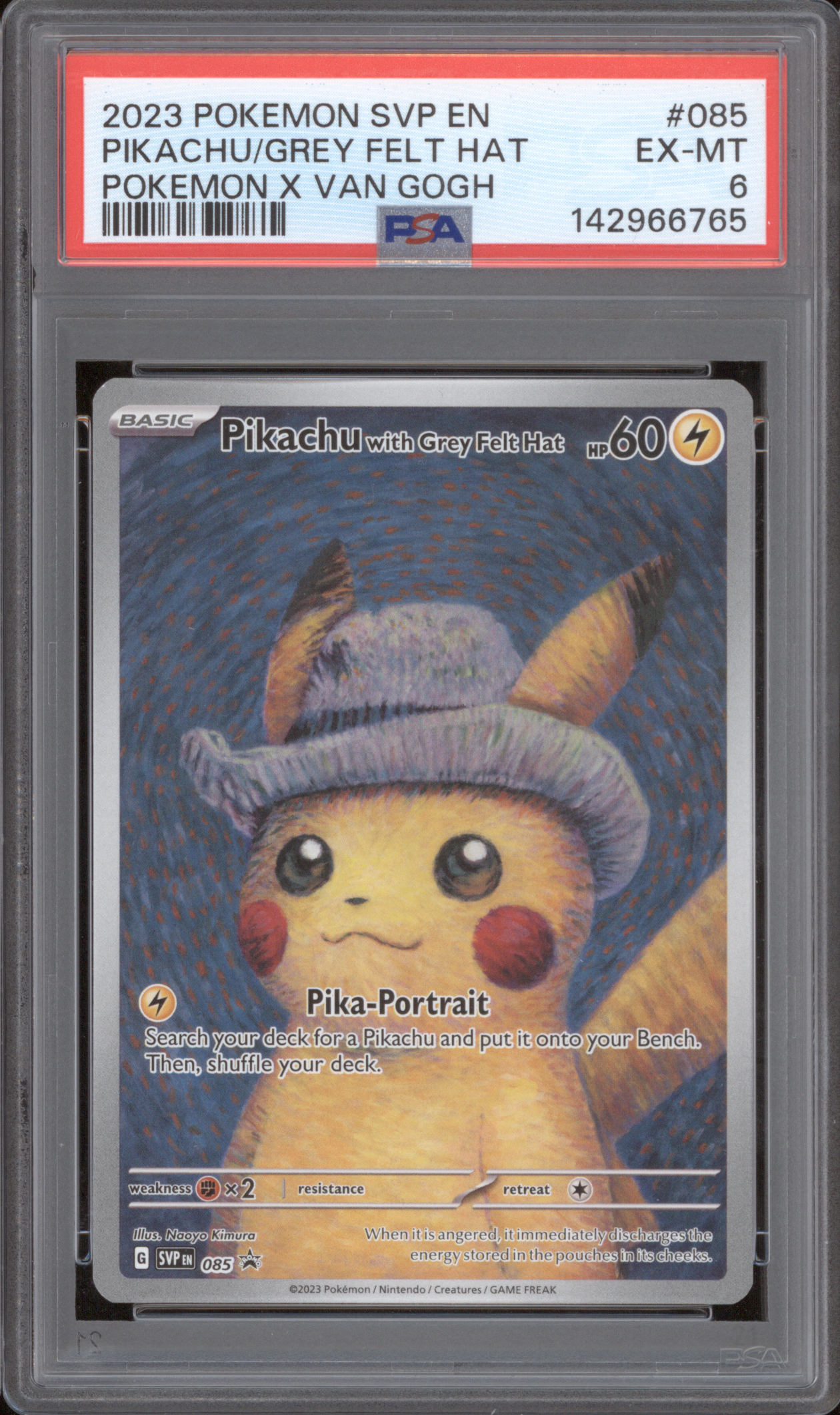 2023 Pokémon SVP #085 Pikachu with Grey Felt Hat — front