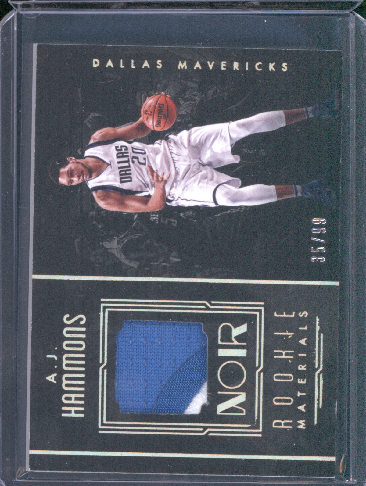2016-17 Panini Noir Rookie Materials #RM-AJH A.J. Hammons — front
