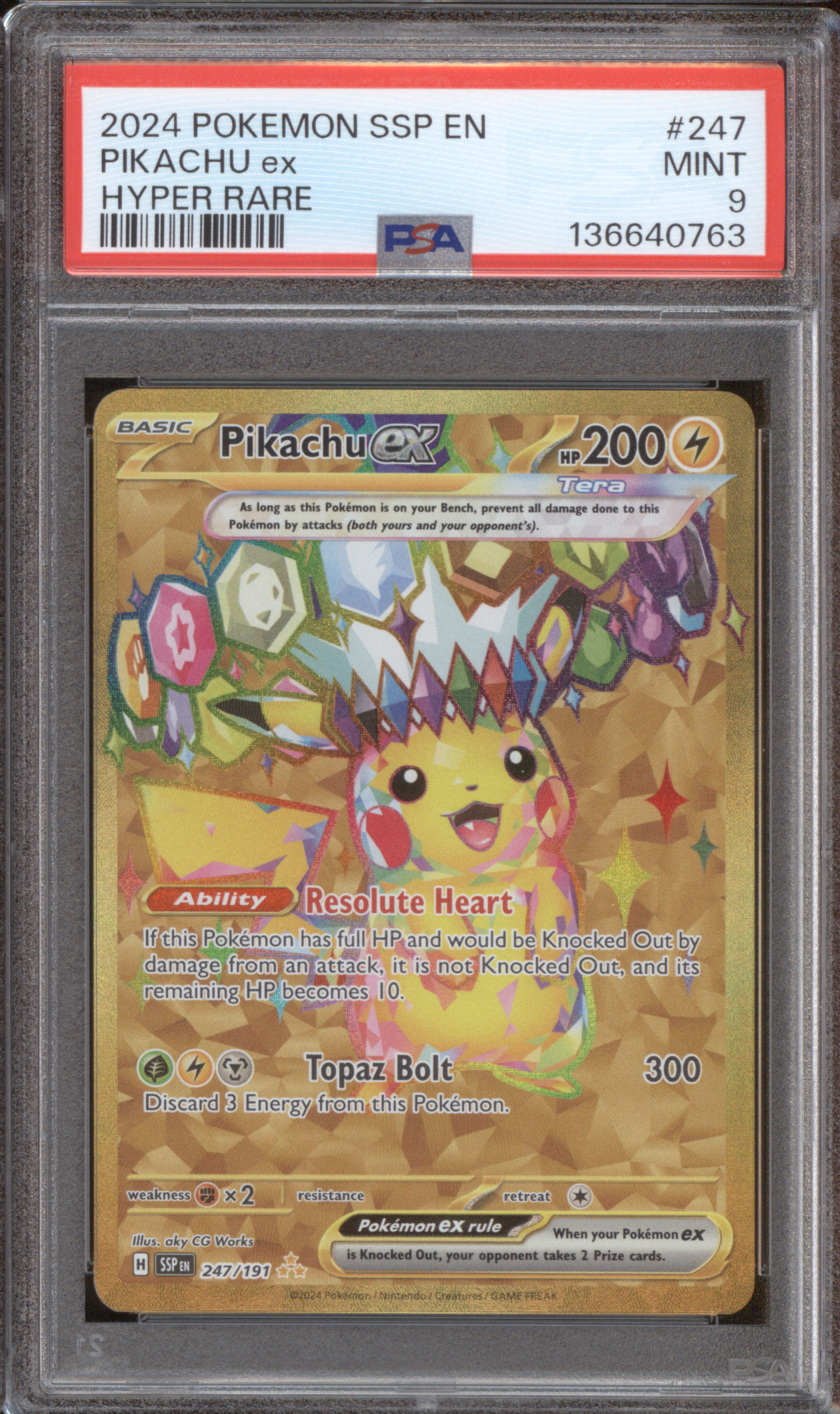 2024 Pokemon SSP #247 Pikachu ex — front