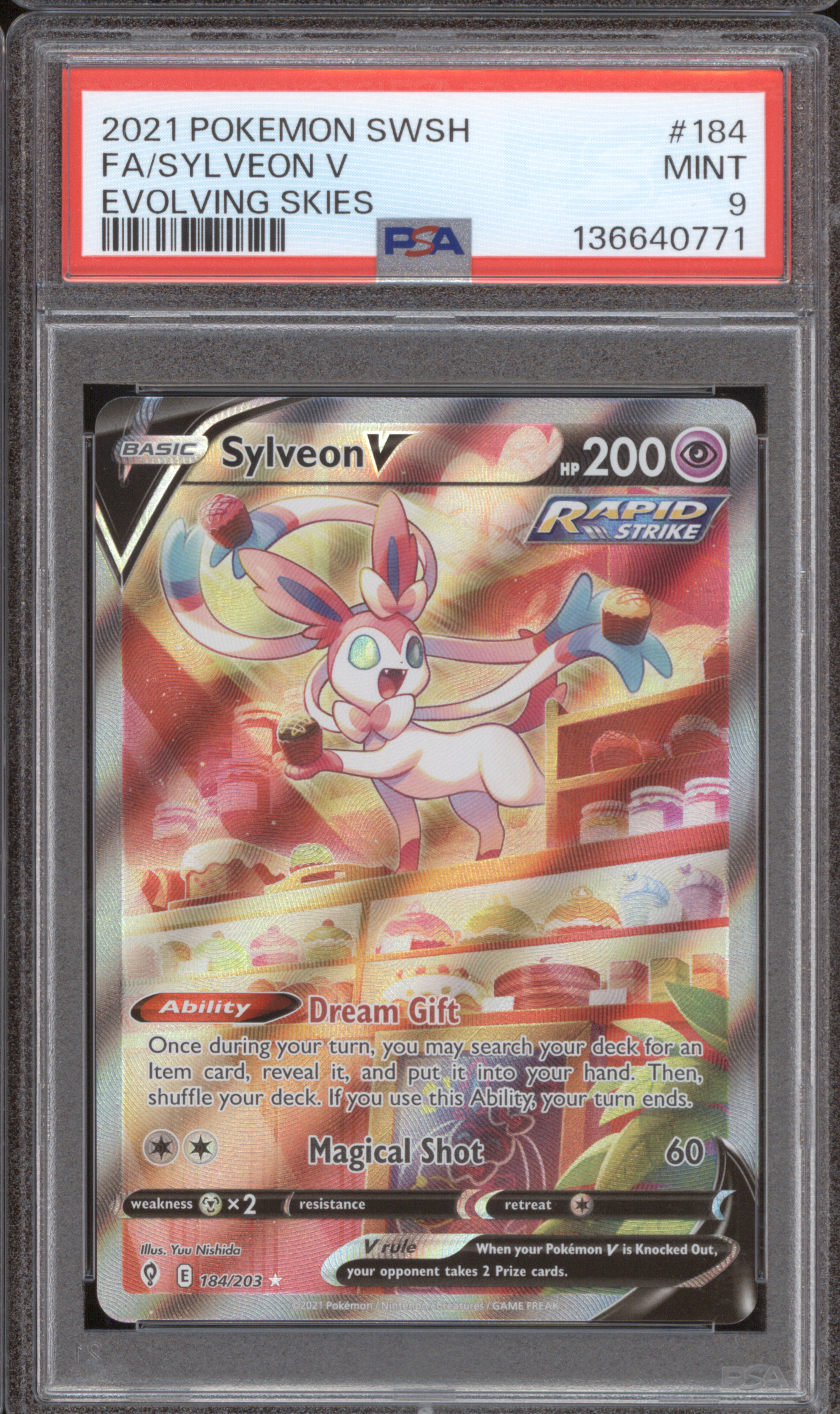 2021 Pokemon Sword & Shield Evolving Skies #184 Sylveon V — front