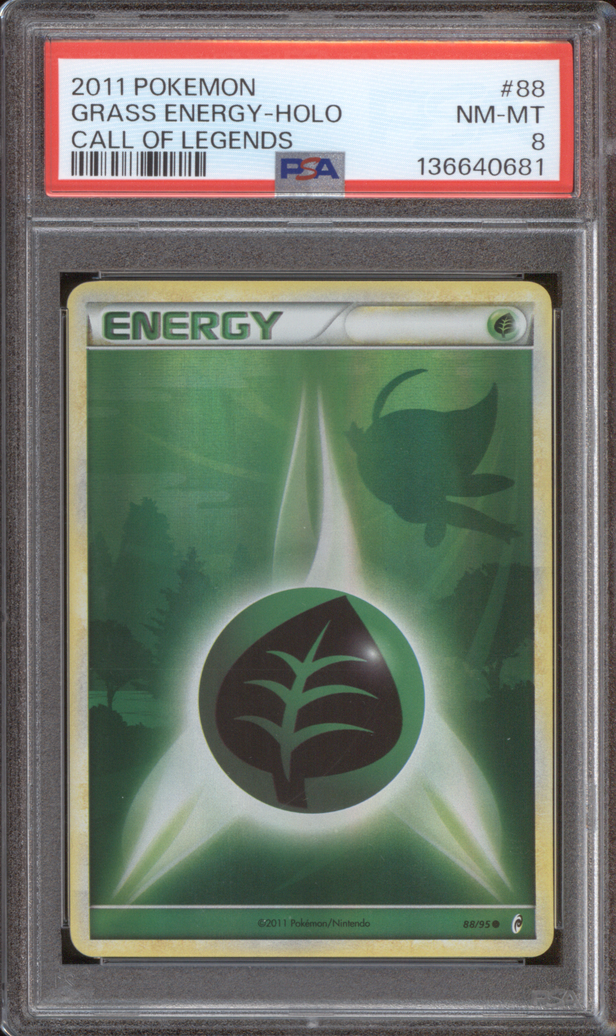 2011 Pokémon Call of Legends #88 Grass Energy Holo — front