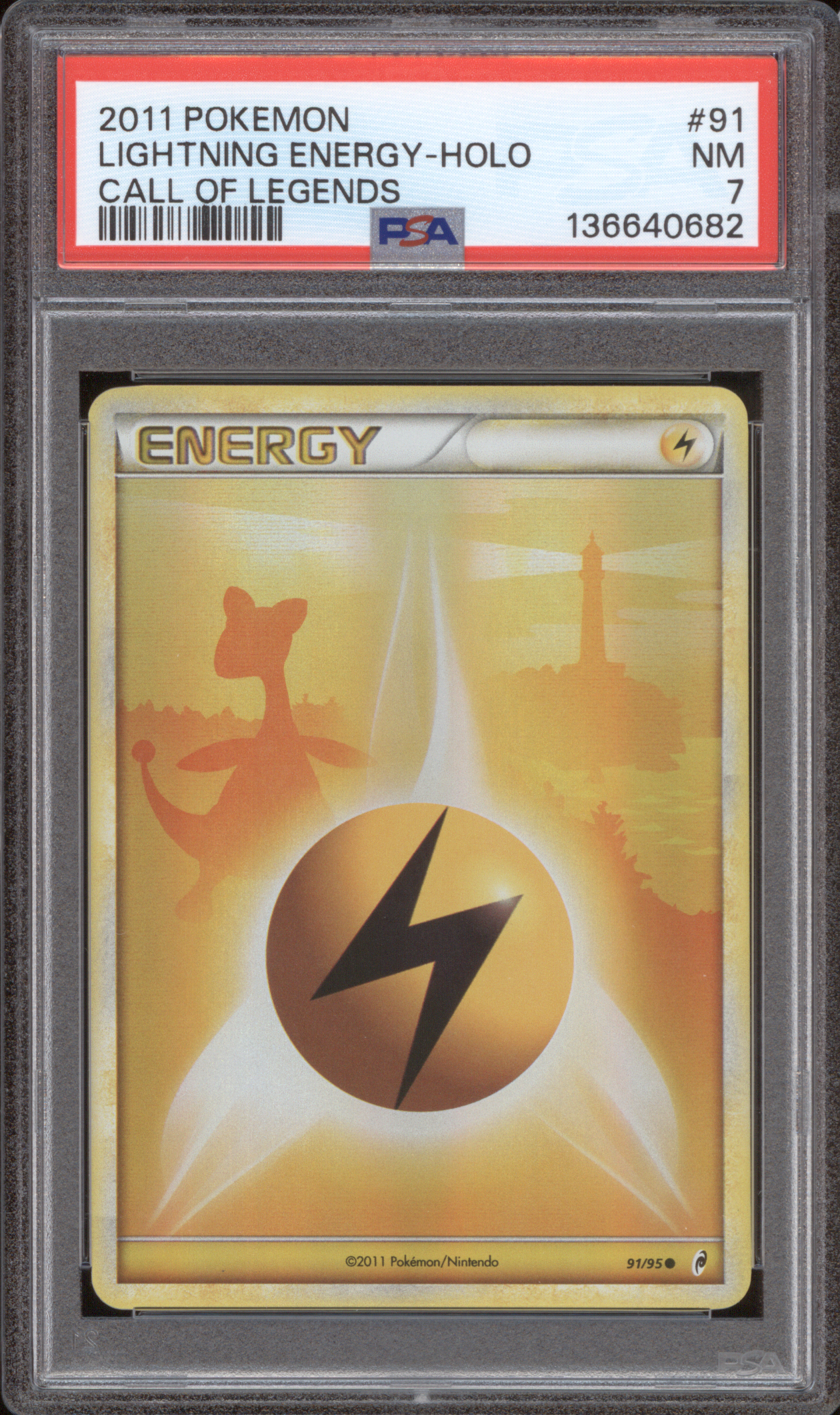 2011 Pokemon Call of Legends #91 Lightning Energy-Holo — front