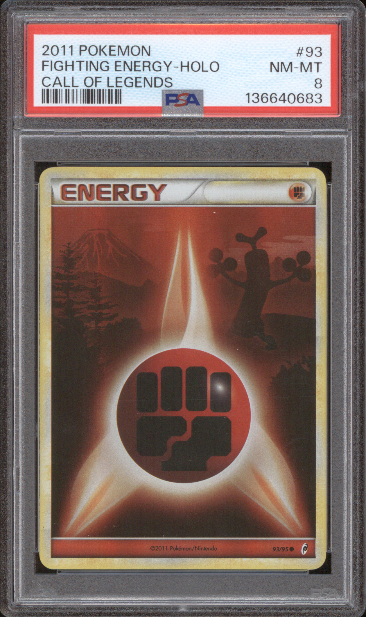 2011 Pokemon Call of Legends #93 Fighting Energy Holo — front