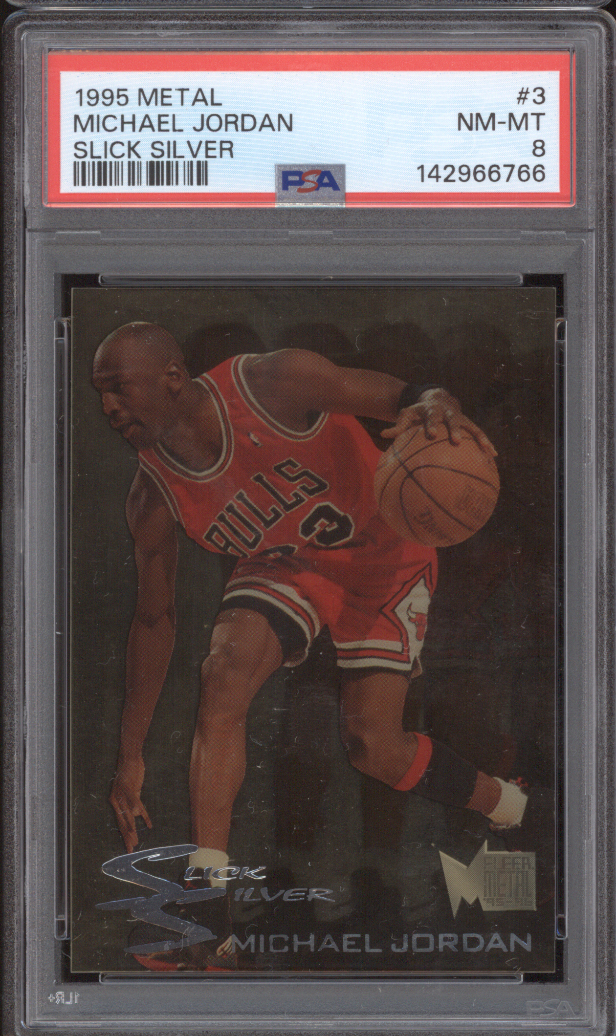 1995 Fleer Metal Slick Silver #3 Michael Jordan — front